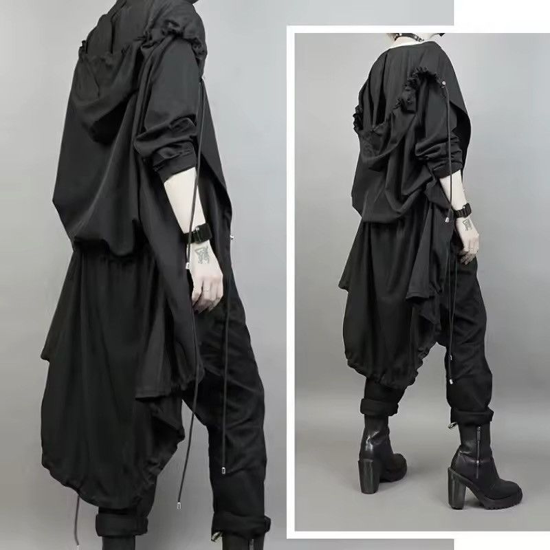 Japanese Brand Hip Hop Punk Trench Coat Hooded Cloak Size US L / EU 52-54 / 3 - 3 Thumbnail