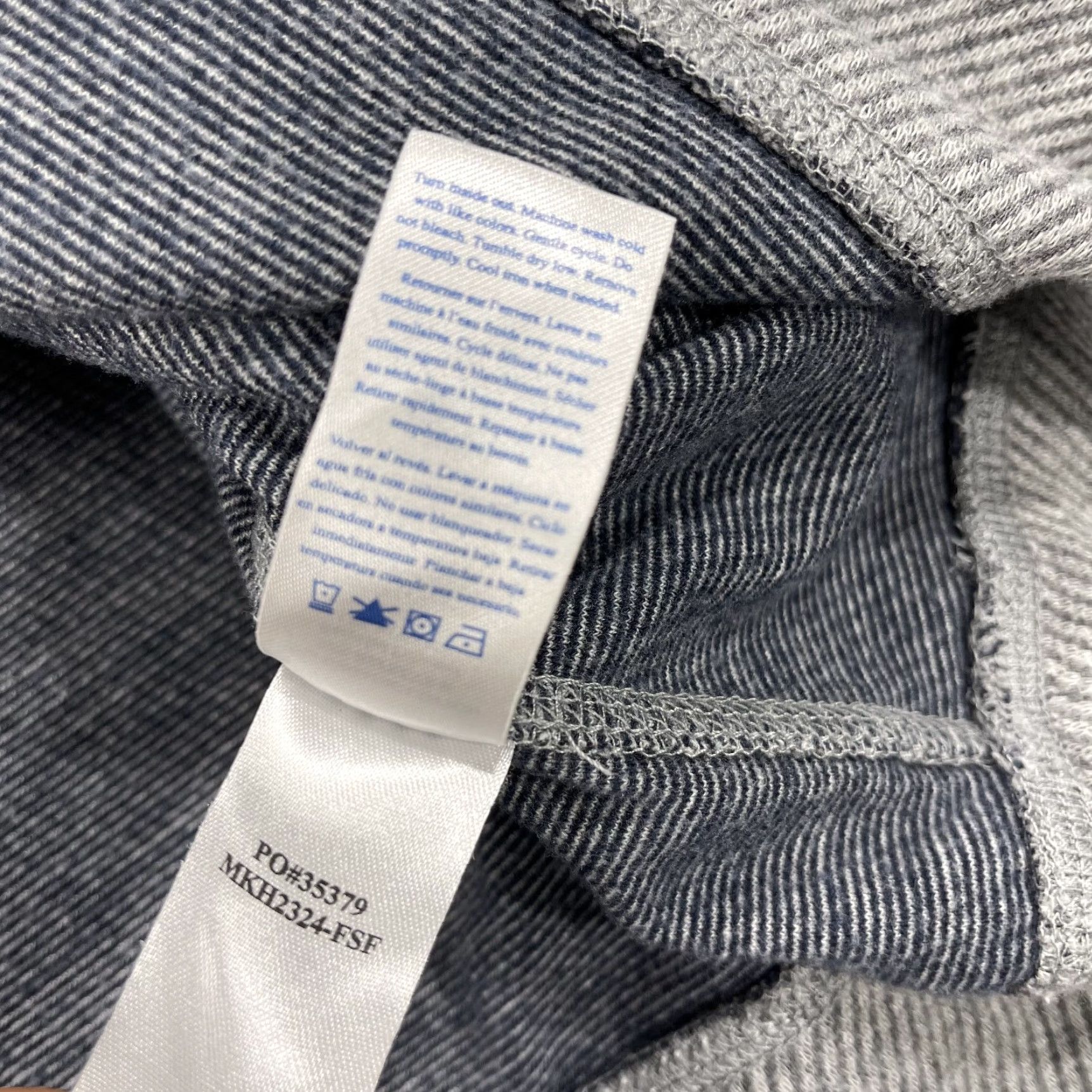 Faherty Faherty Hoodie Mens XL Gray Legend Pullover Sweatshirt Drawstring Casual Pattern: Striped Size US XL / EU 56 / 4 - 6 Thumbnail