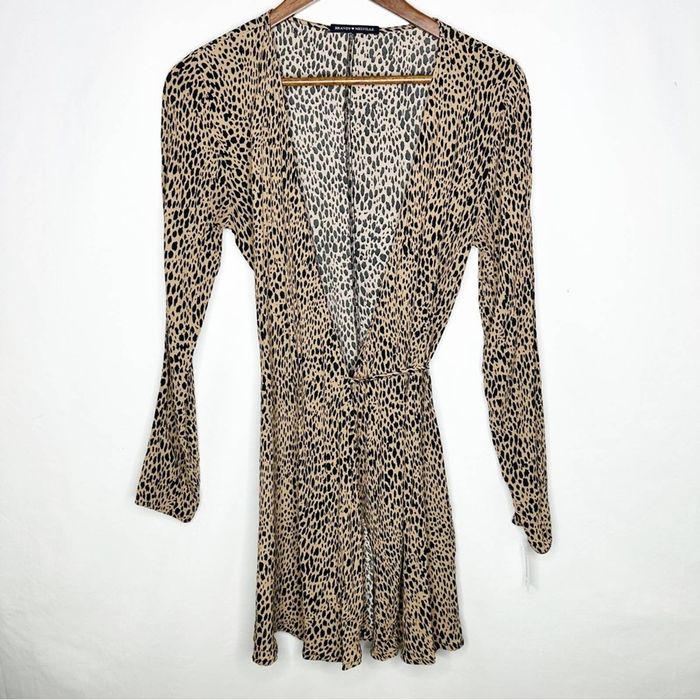 Brandy Melville BRANDY MELVILLE Cheetah Wrap Dress in Size Small