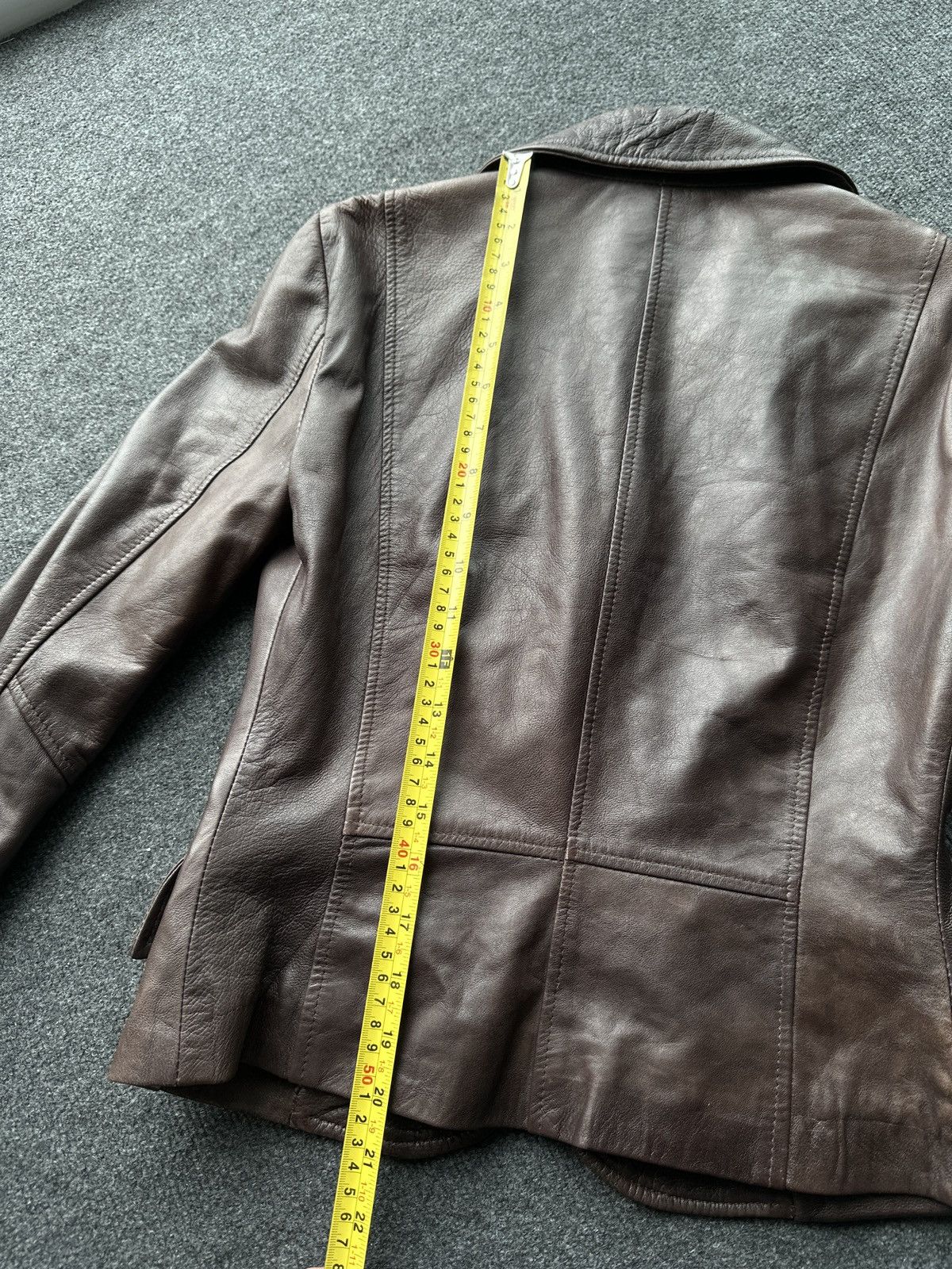 Leather 🚨 LEATHER BROWN BLAZER JACKET WOMEN LUXURY OLD MONEY Size M / US 6-8 / IT 42-44 - 12 Thumbnail