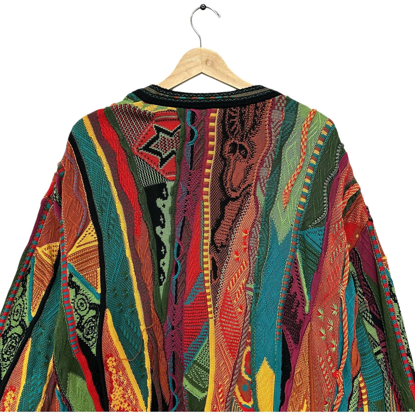 Vintage Vintage Carlo Alberto 3D Knit Cardigan Sweater 90s Large Size US L / EU 52-54 / 3 - 6 Thumbnail