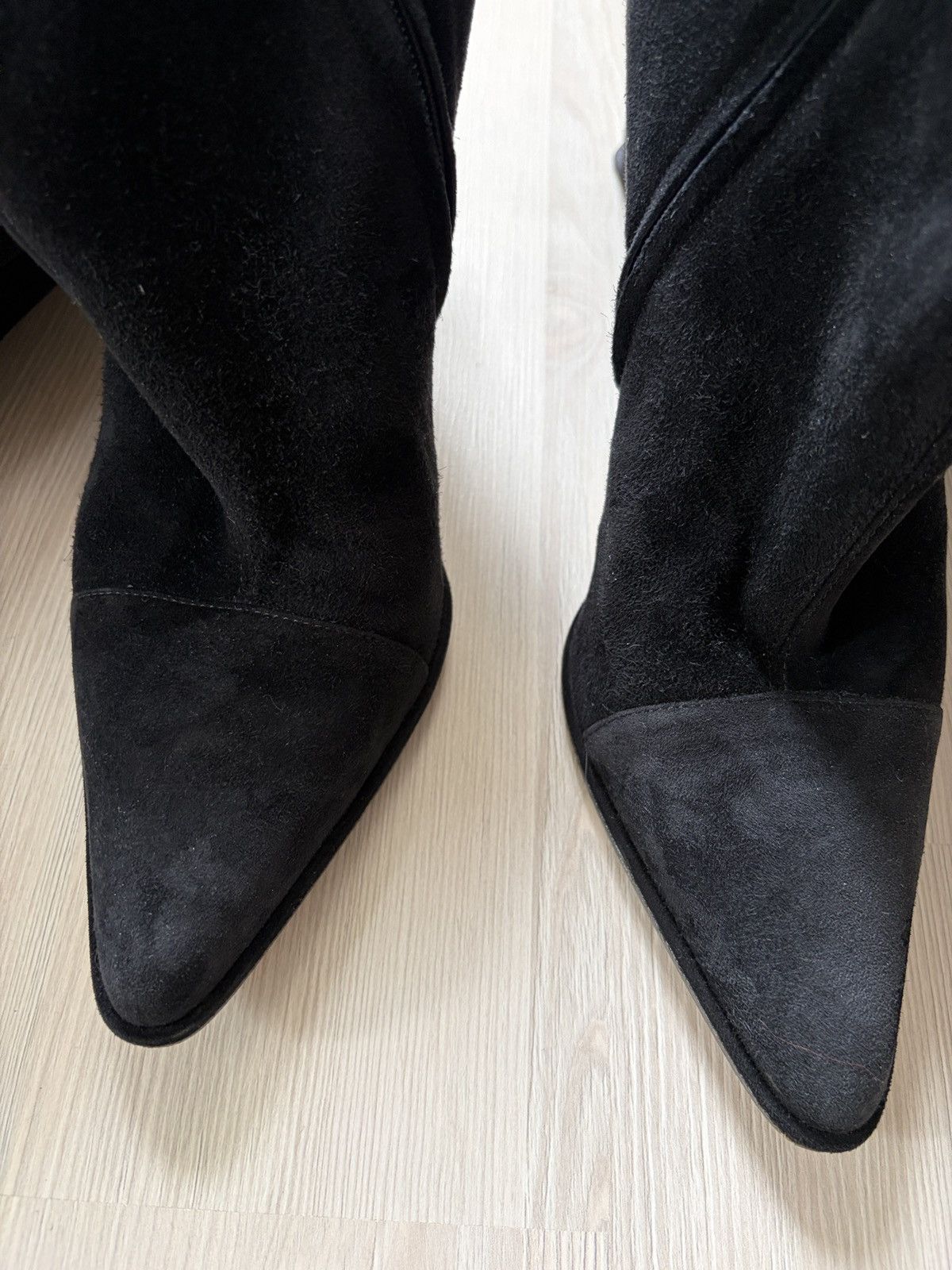 Sergio Rossi Sergio Rossi Knee High Boots Black Suede Size US 10 / IT 40 - 18 Thumbnail