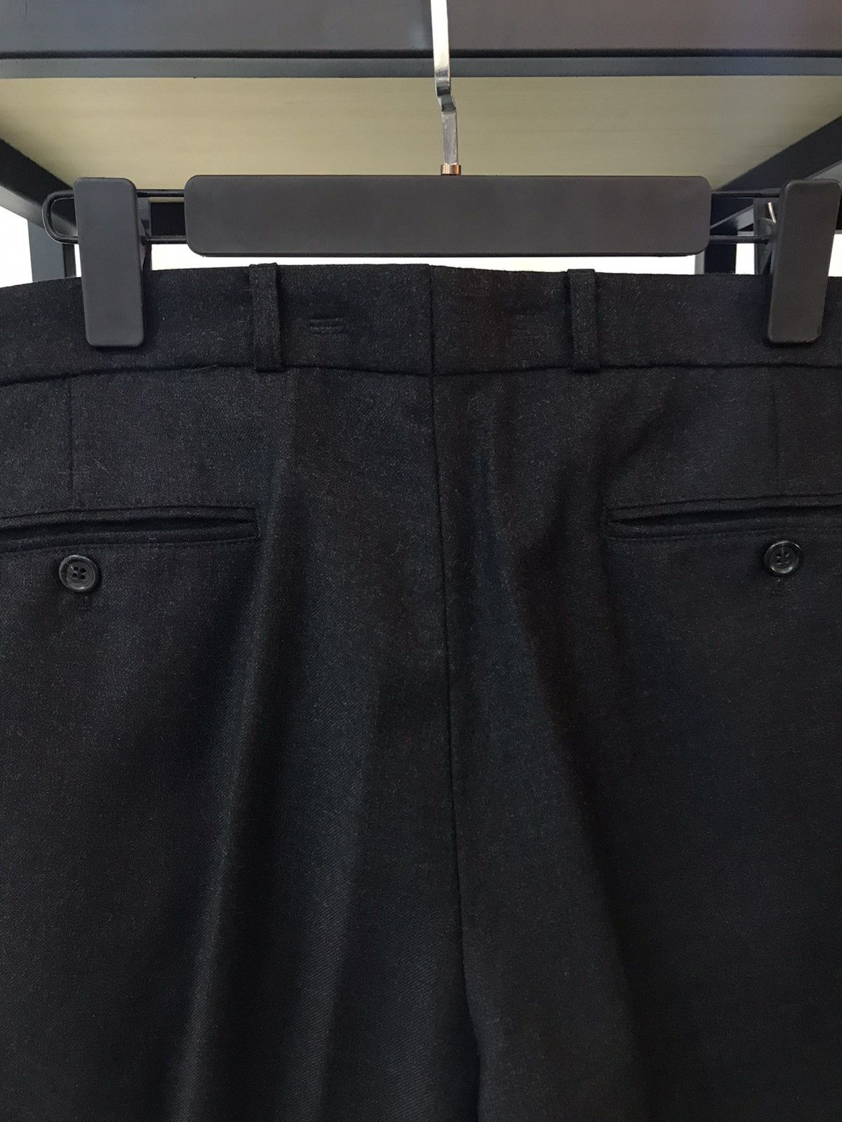 Other HIGH WAISTED PLEATED PURE WOOL FLANNEL DRESS PANTS Size 46R - 7 Thumbnail