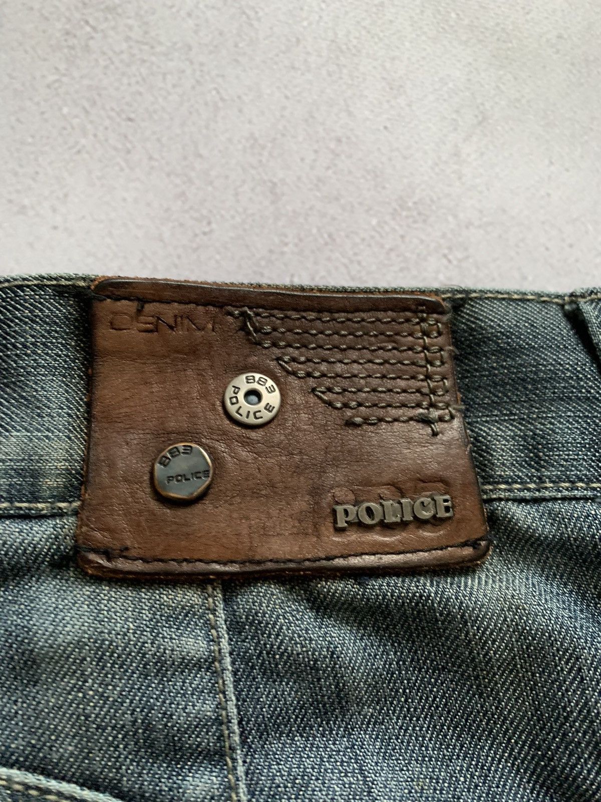 Japanese Brand 883 Police Jeans Dirty Baggy Denim Pants Distressed Crazy Size US 32 / EU 48 - 16 Thumbnail