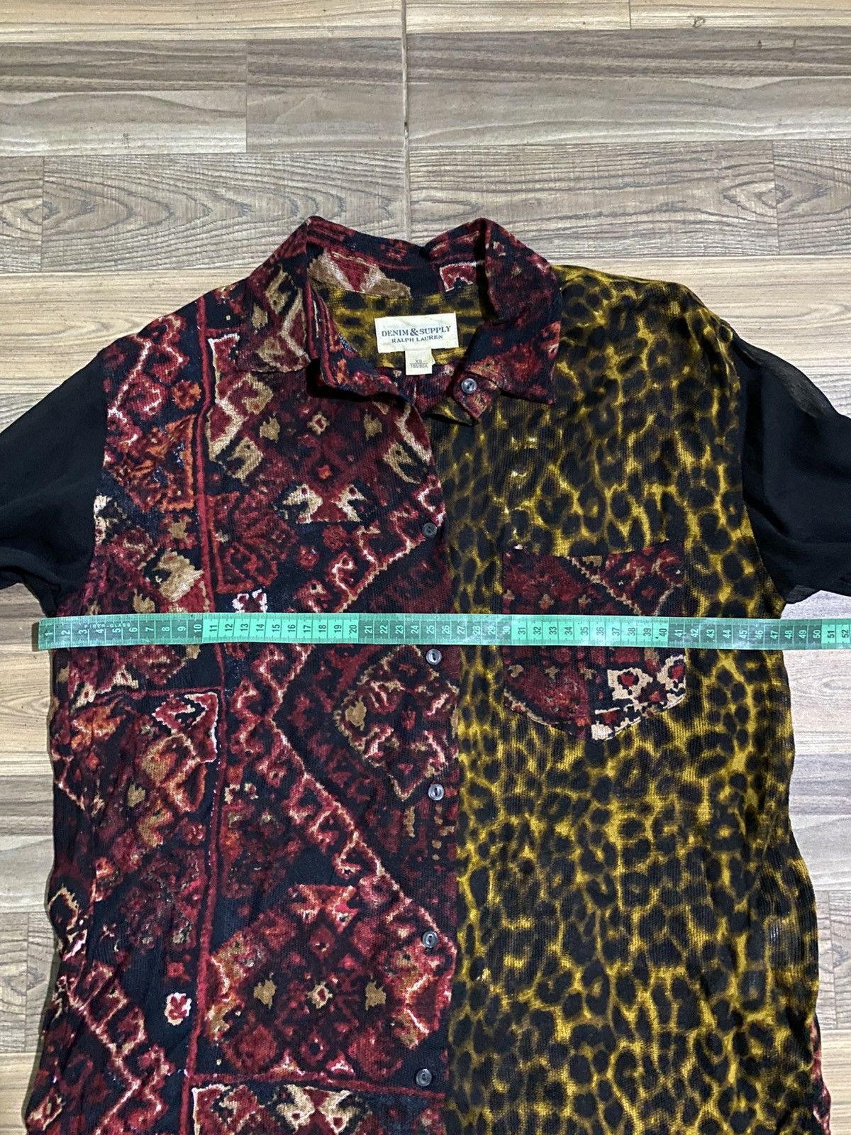 RRL Ralph Lauren DENIM & SUPPLY RALPH LAUREN LEOPARD MESH BUTTON UP Size XS / US 0-2 / IT 36-38 - 11 Thumbnail