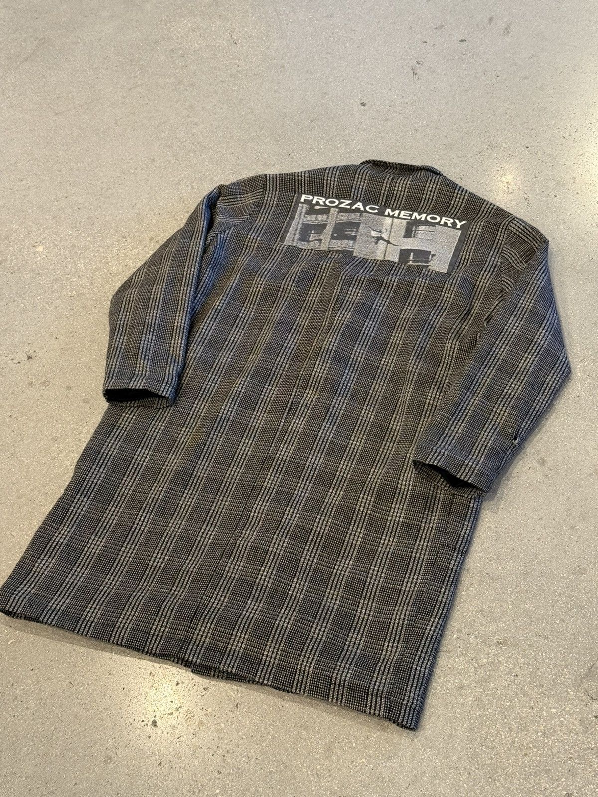 Enfants Riches Deprimes ERD Prozac Memories Checkered Printed Wool Coat Size US L / EU 52-54 / 3 - 11 Thumbnail