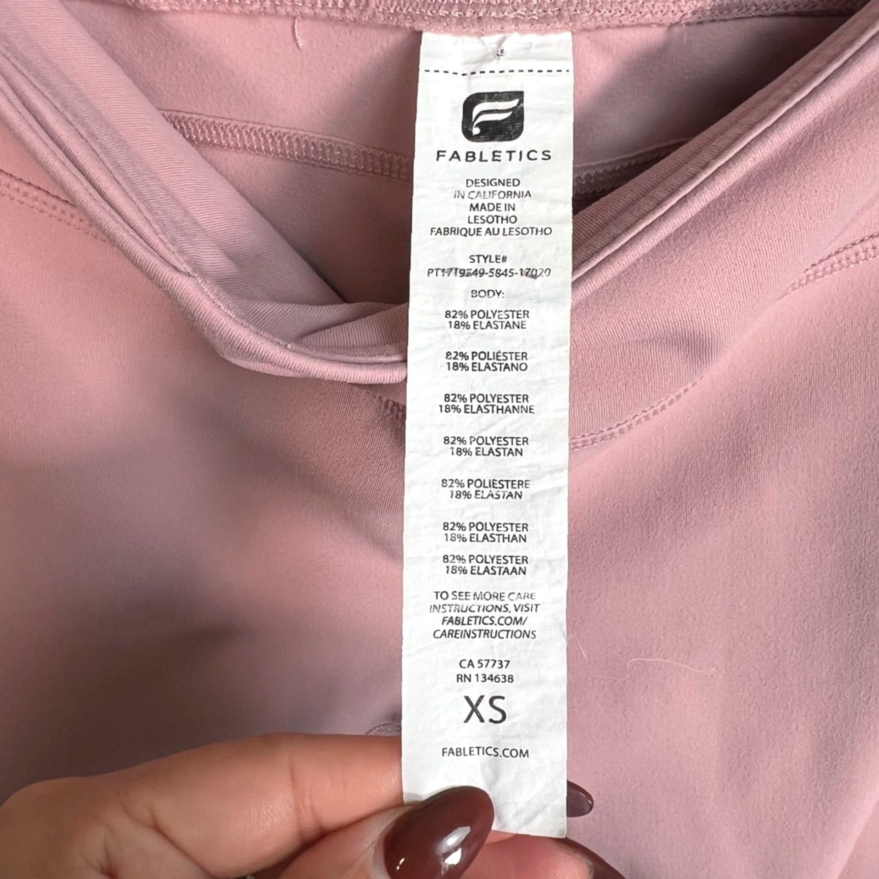 Fabletics Fabletics Womens Leggings XS Pink Athletic Running Gym Yoga Size 26" / US 2 / IT 38 - 4 Thumbnail