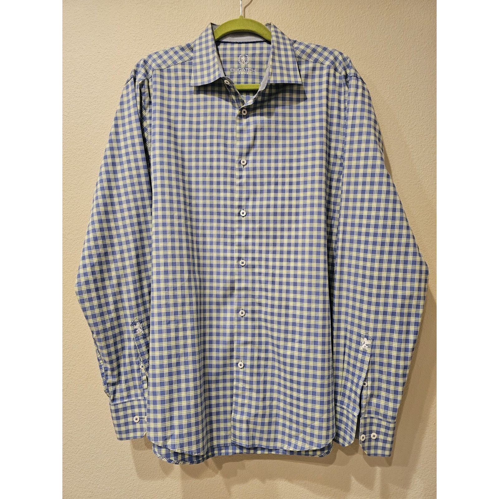 BUGATCHI Bugatchi UOMO Mens XL Long Sleeve Shirt 100% Cotton Size US XL / EU 56 / 4 - 1 Thumbnail