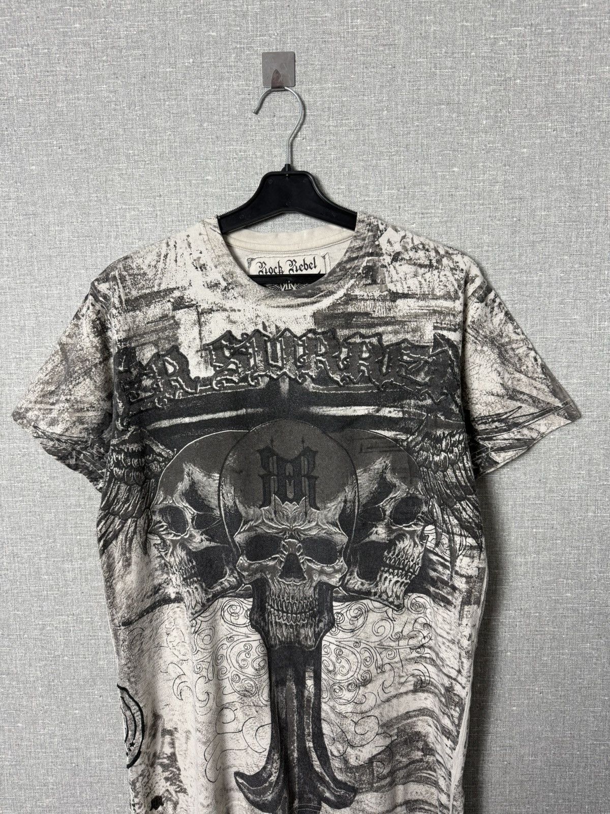Affliction Rock Rebel by EMP Skull Graphic Tee Full Print Gothic Style Size US S / EU 44-46 / 1 - 2 Thumbnail