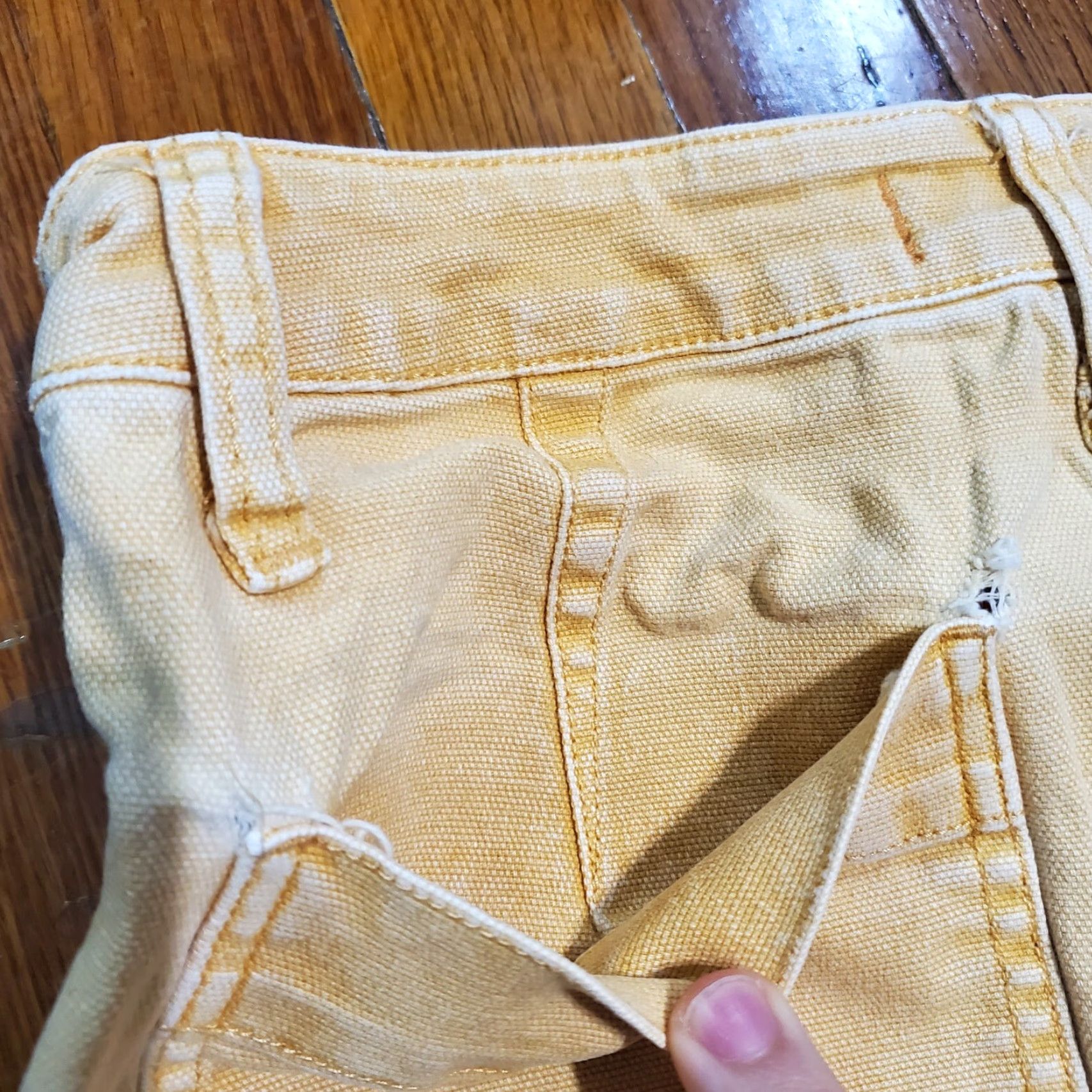Madewell Madewell Camp Shorts Casual Shirt Woman Regular Yellow Canvas 3in Inseam 26 5-Pocket Distressed Vintage No Size 26" / US 2 / IT 38 - 3 Thumbnail