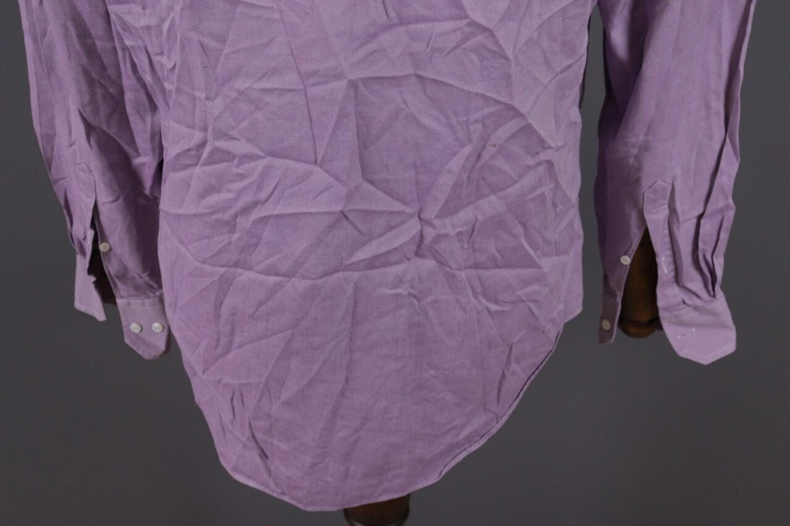 Giorgio Armani Giorgio Armani Purple Pinstripe Shirt Size 39 / 15 1/2 Size US M / EU 48-50 / 2 - 11 Thumbnail