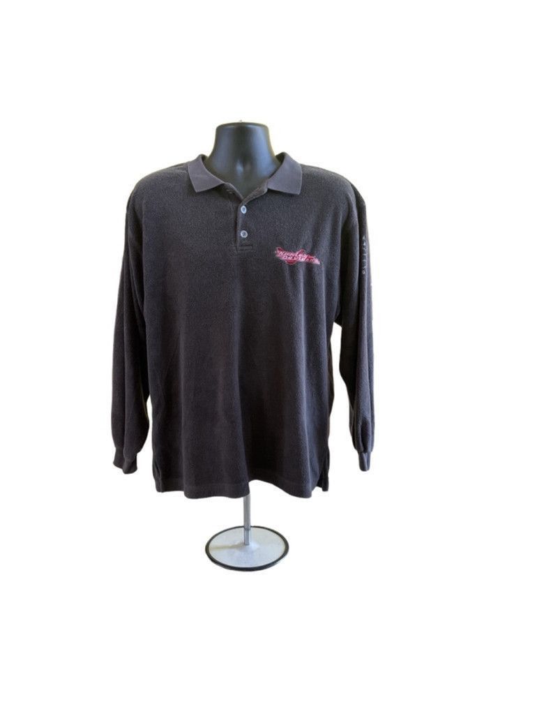 Harley Davidson Men's Harley Davidson Gray Long Sleeve Polo Shirt Size M Size US M / EU 48-50 / 2 - 1 Thumbnail