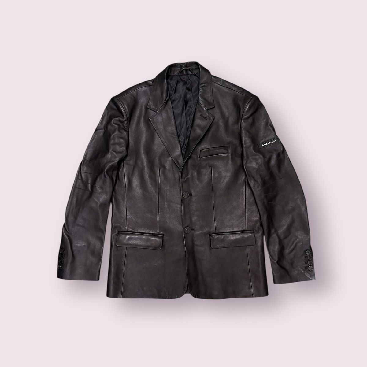 Balenciaga Vintage Balenciaga Leather Jacket Size 36R - 1 Thumbnail