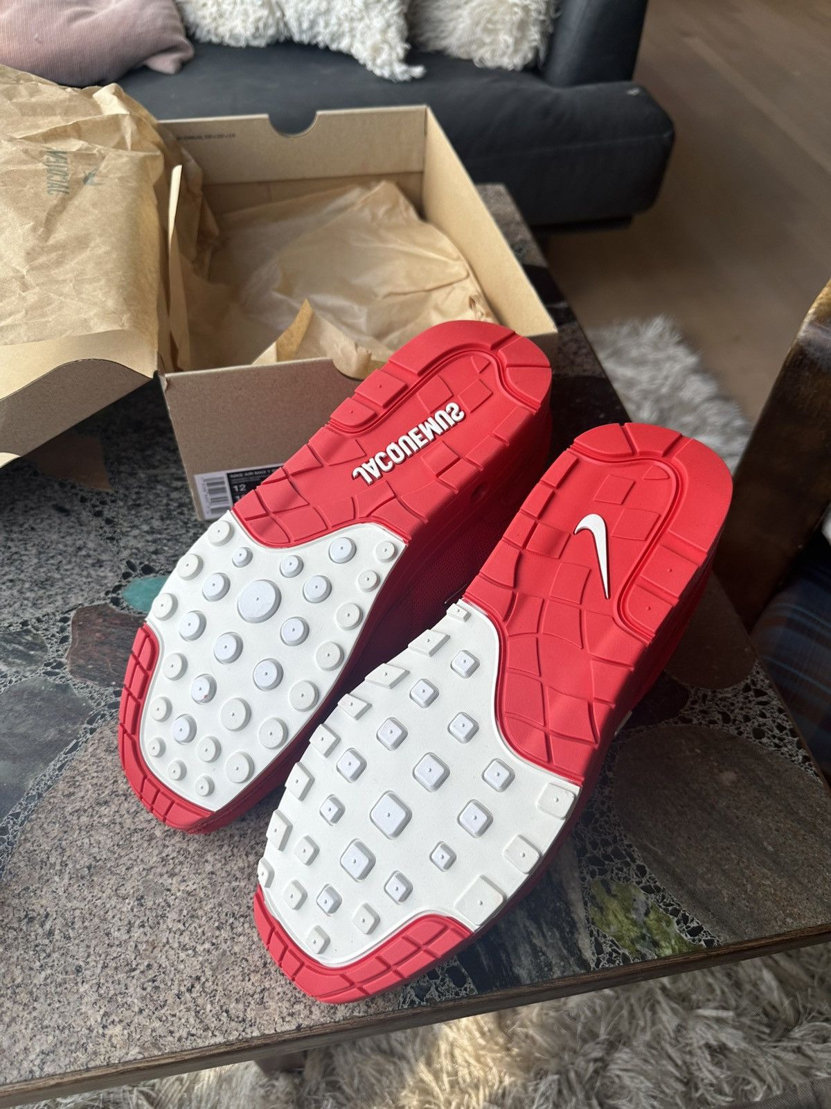 Jacquemus × Nike Air Max 1 x Jacquemus red Size US 12 / EU 45 - 11 Thumbnail