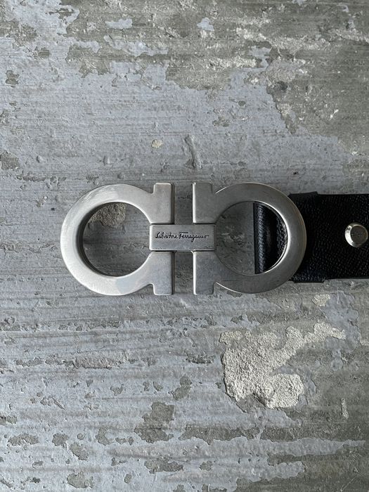 salvatore ferragamo belt silver buckle
