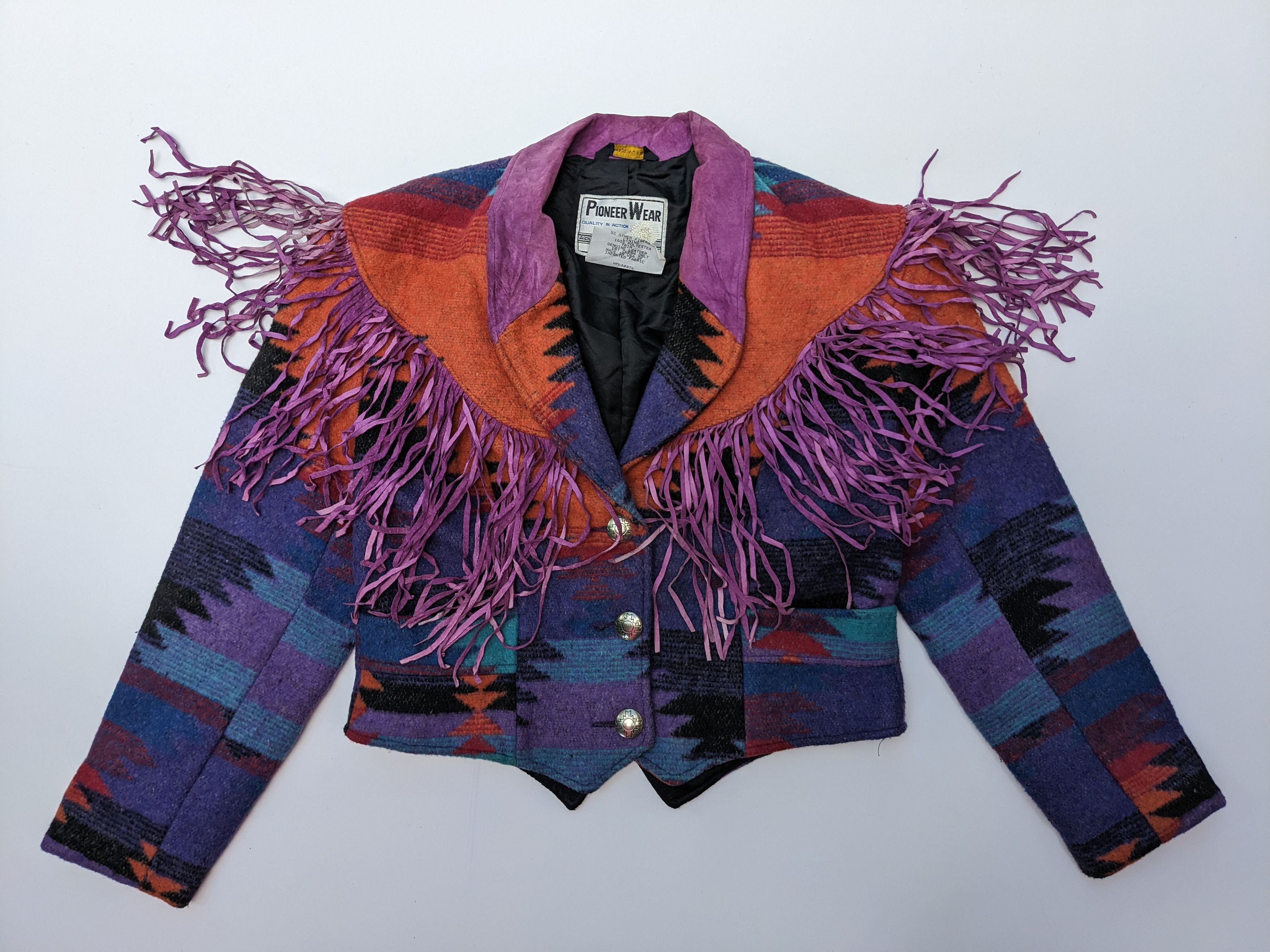 Native × Vintage Vintage 70s Pioneer Wear native navajo leather jacket Size S / US 4 / IT 40 - 1 Thumbnail