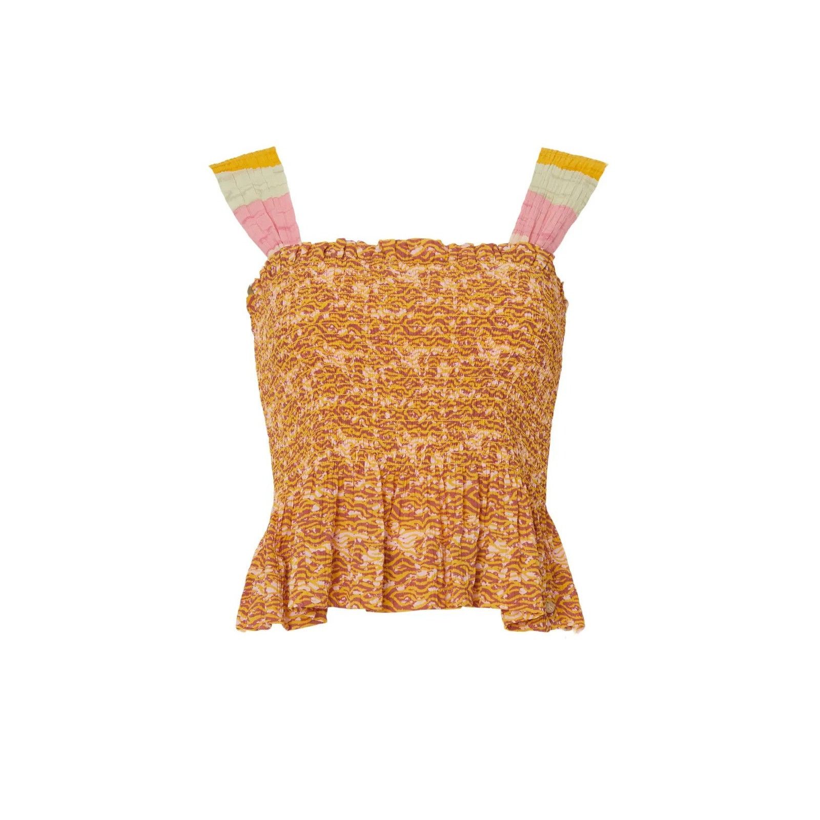 Scotch & Soda Scotch & Soda Smocked Peplum Beach Tank Top Size S / US 4 / IT 40 - 5 Thumbnail