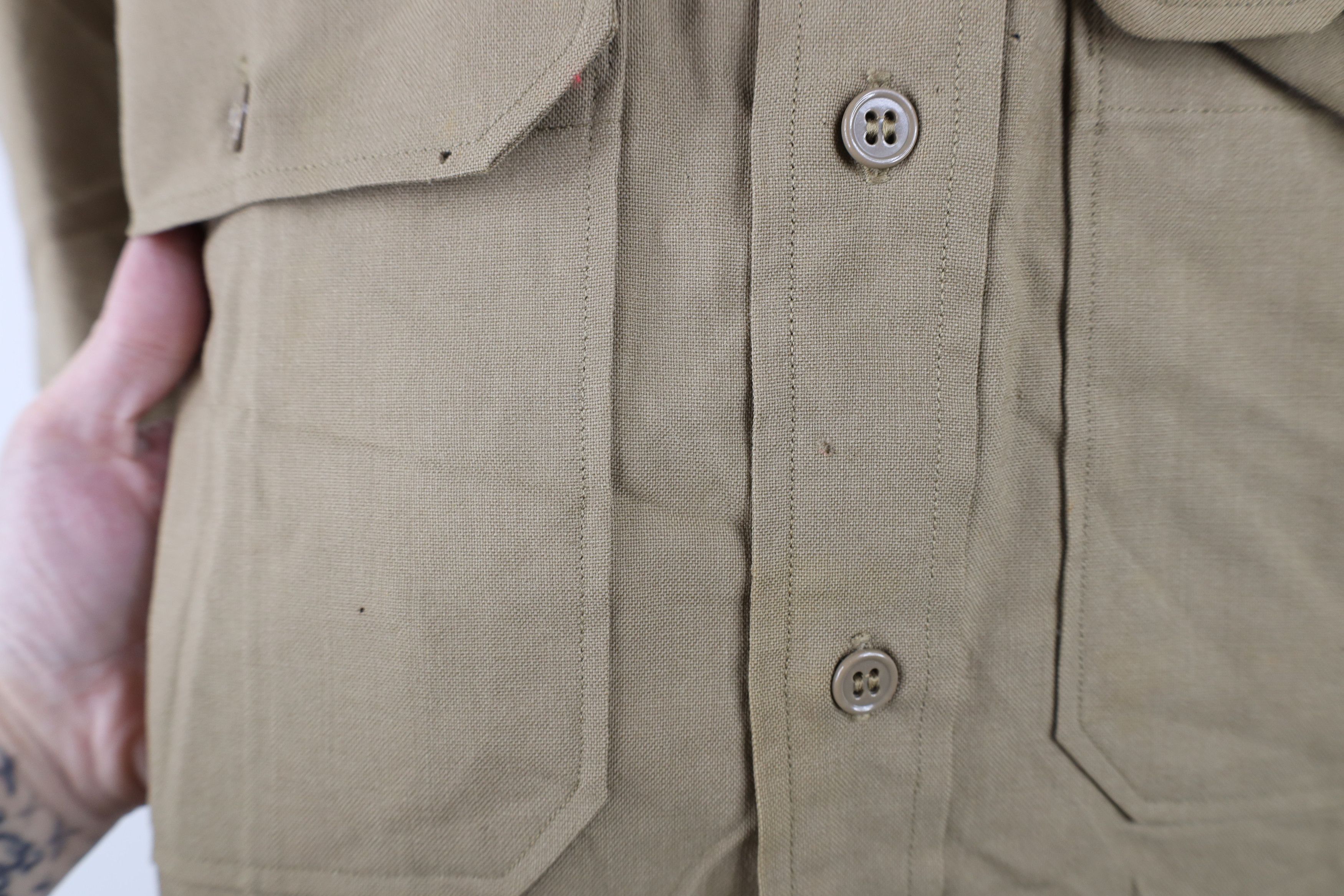 Vintage Vintage 40s World War II Military Field Button Shirt Size US M / EU 48-50 / 2 - 5 Thumbnail