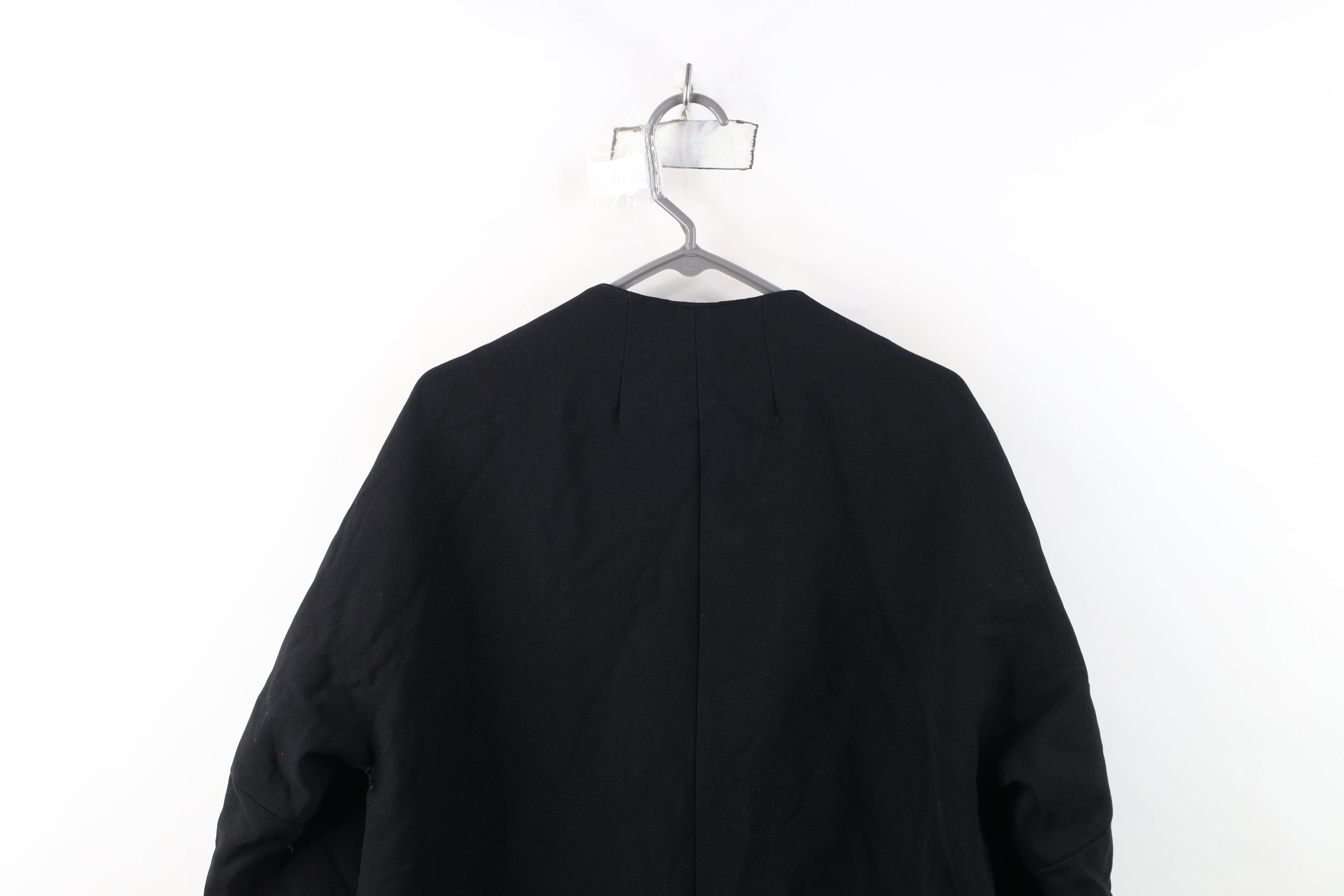 Vintage Vintage 50s Rockabilly Gabardine Wool Coat Jacket Black USA Size L / US 10 / IT 46 - 14 Thumbnail