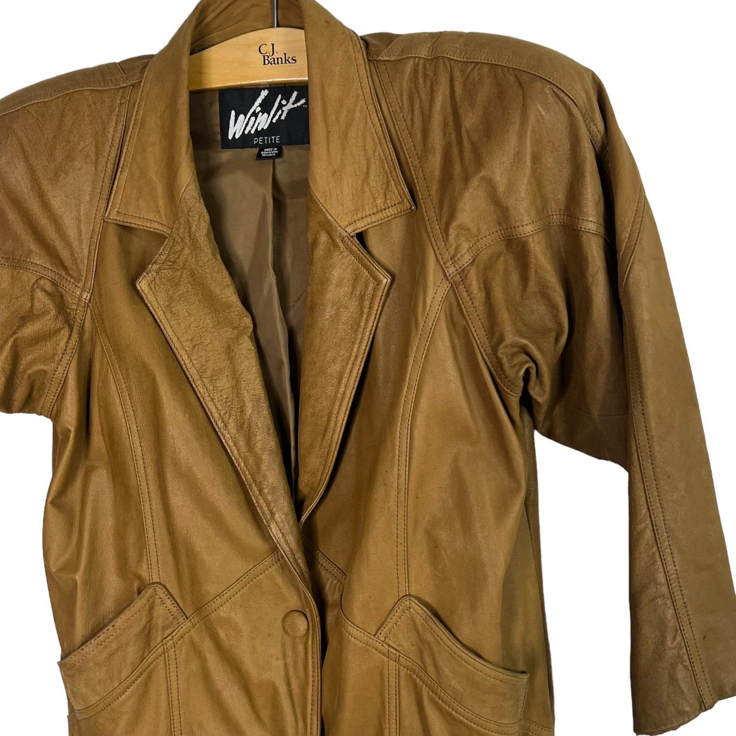 Vintage Vintage 80s Brown Leather Trench Coat Winlit Small Petite Size S / US 4 / IT 40 - 8 Thumbnail