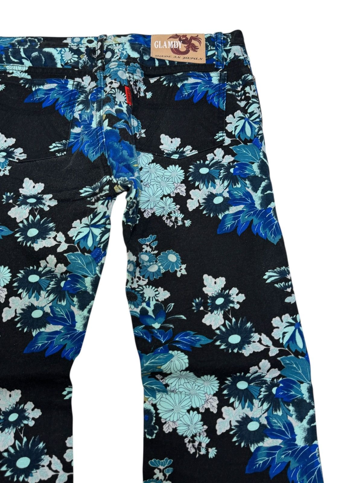 Vintage Vintage Glamdy Flared Floral Design Denim Pant Size US 28 / EU 44 - 10 Thumbnail