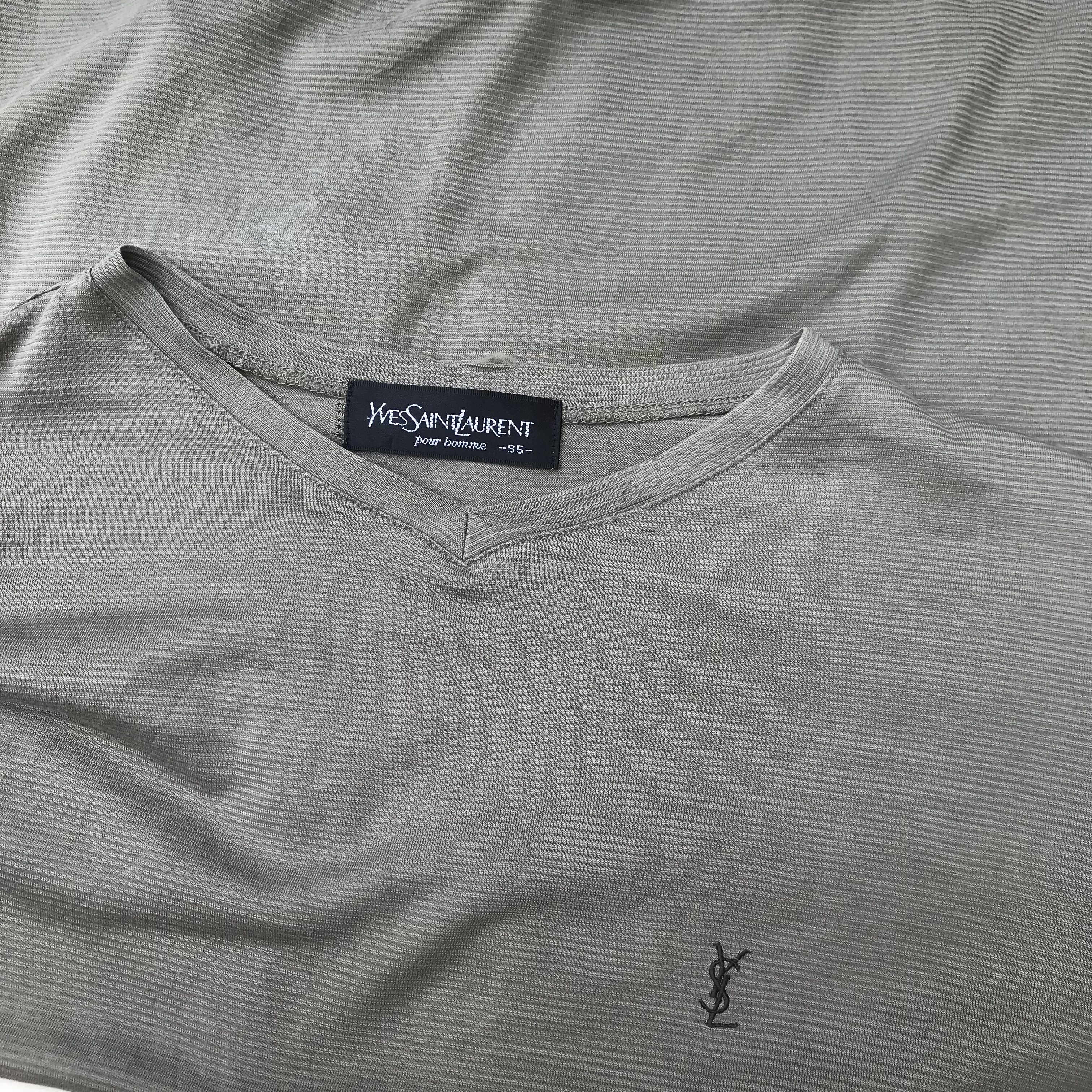 Designer × Vintage × Yves Saint Laurent Vintage YSL Yves Saint Laurent Pour Homme tee Tshirt short Size US M / EU 48-50 / 2 - 7 Thumbnail