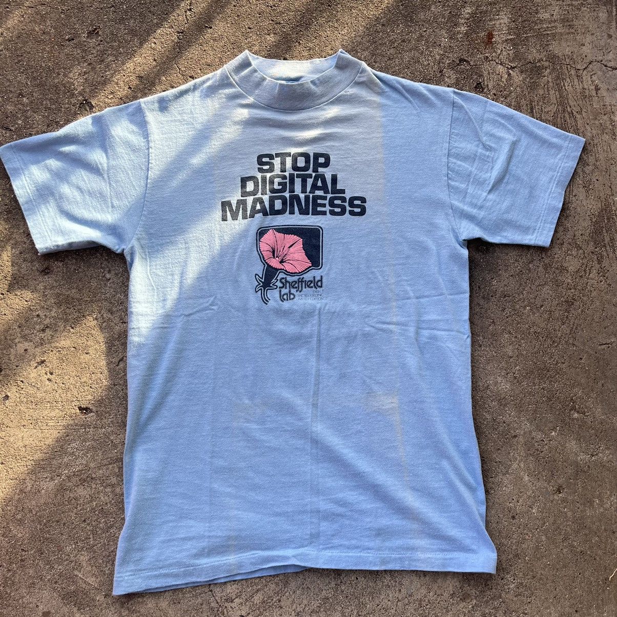 image of Nirvana x Vintage Very Stop Digital Madness Sheffield Recording Studio in Blue, Men's (Size Small)