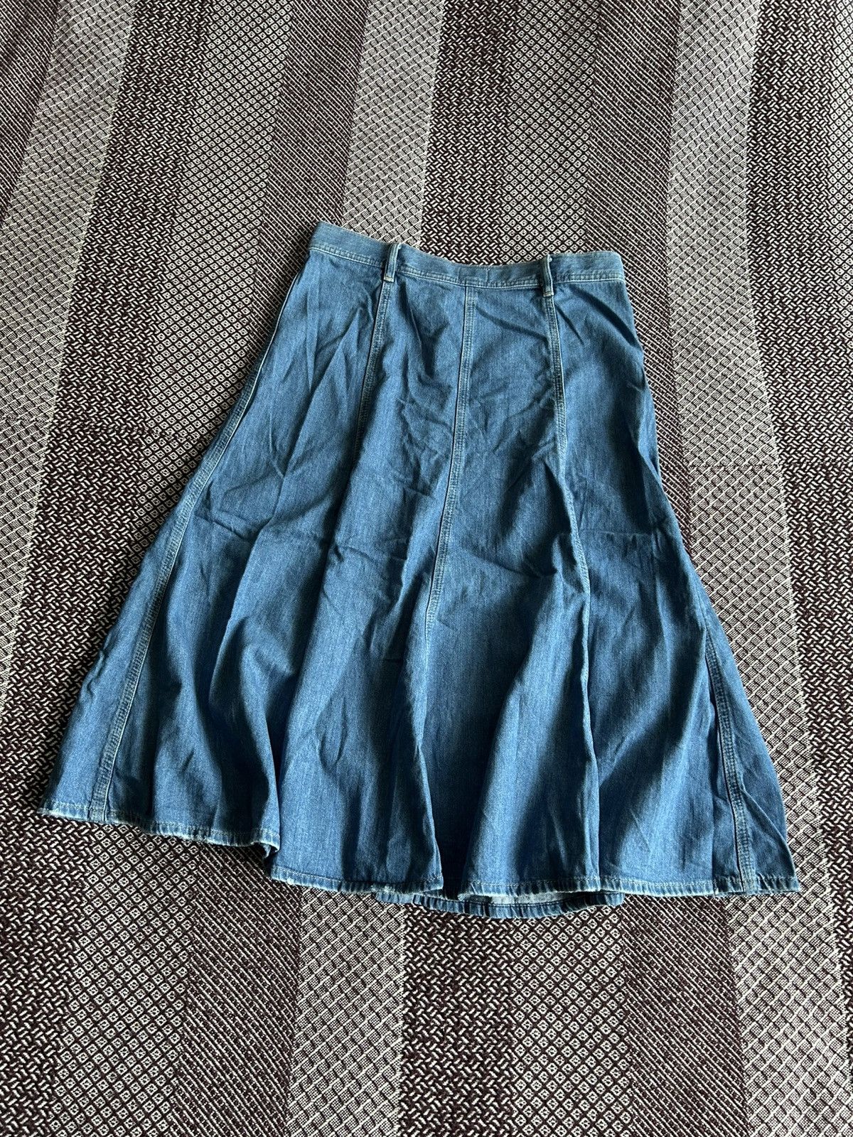 Japanese Brand × Polo Ralph Lauren Polo Ralph Lauren Denim Midi Skirt Streetwear Japanese Style Size 26" / US 2 / IT 38 - 7 Thumbnail