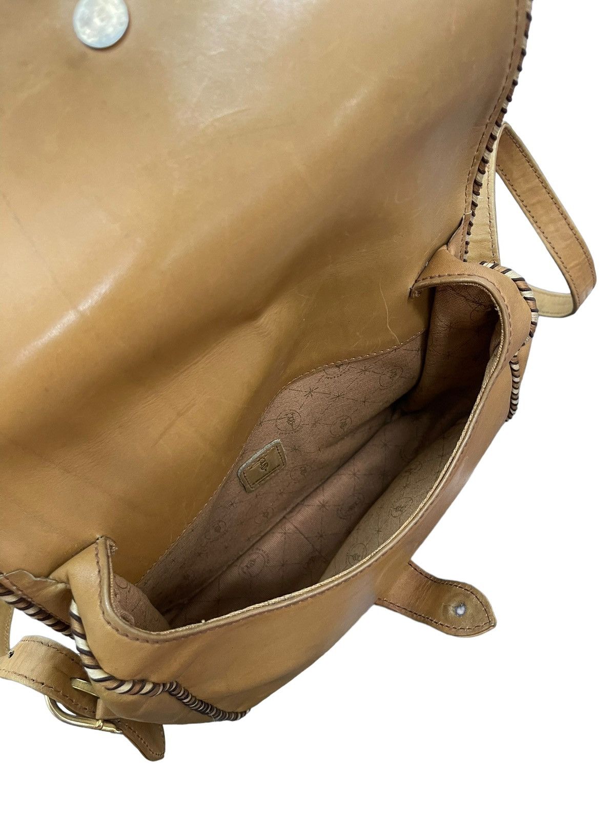 Japanese Brand Cross Body Vtg Trussardi Italy Full Leather Bag 1🟩 Size ONE SIZE - 15 Thumbnail