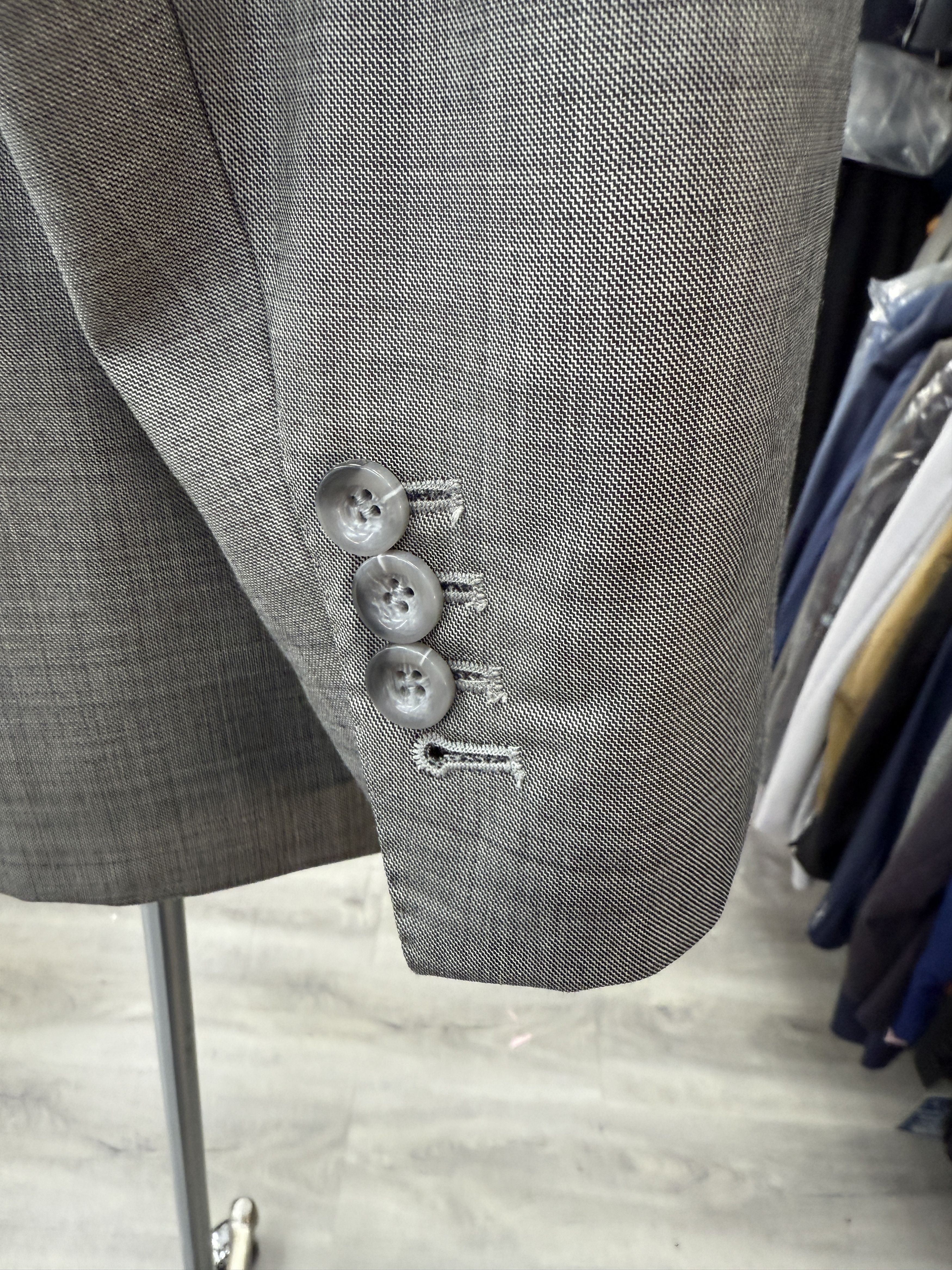 Designer × Other 42R Bespoke 2Pc Suit, Notch Lapel, Vents, Full Canva Size 42R - 7 Thumbnail