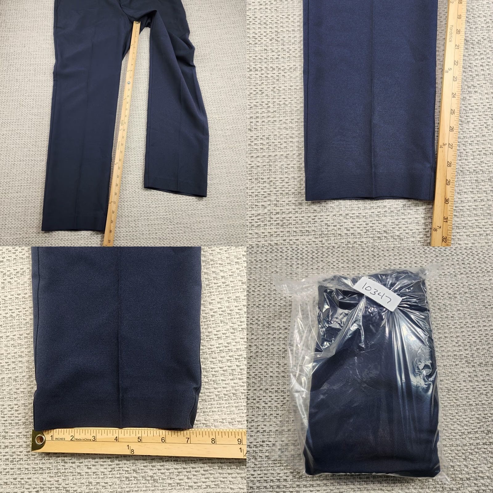 Perry Ellis Perry Ellis Pants Mens 38x30 Blue Slim Fit Dress Trousers Office Classic Polyester Size US 38 / EU 54 - 8 Thumbnail
