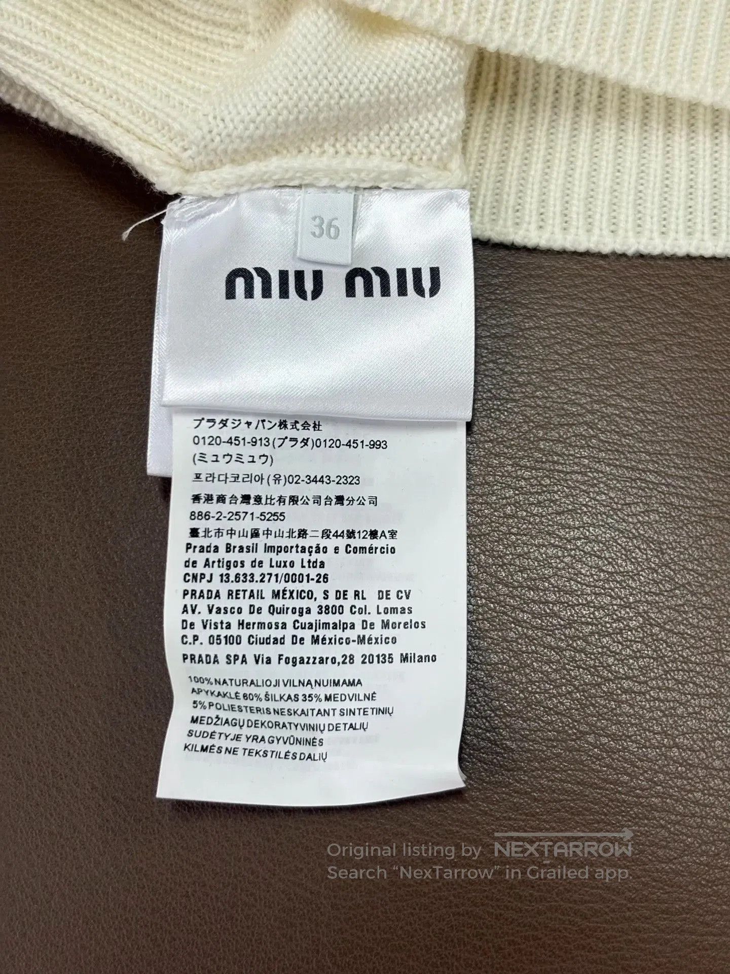Miu Miu Miumiu Detachable Embroidered Beaded Collar Knit Top. Size XS / US 0-2 / IT 36-38 - 6 Thumbnail