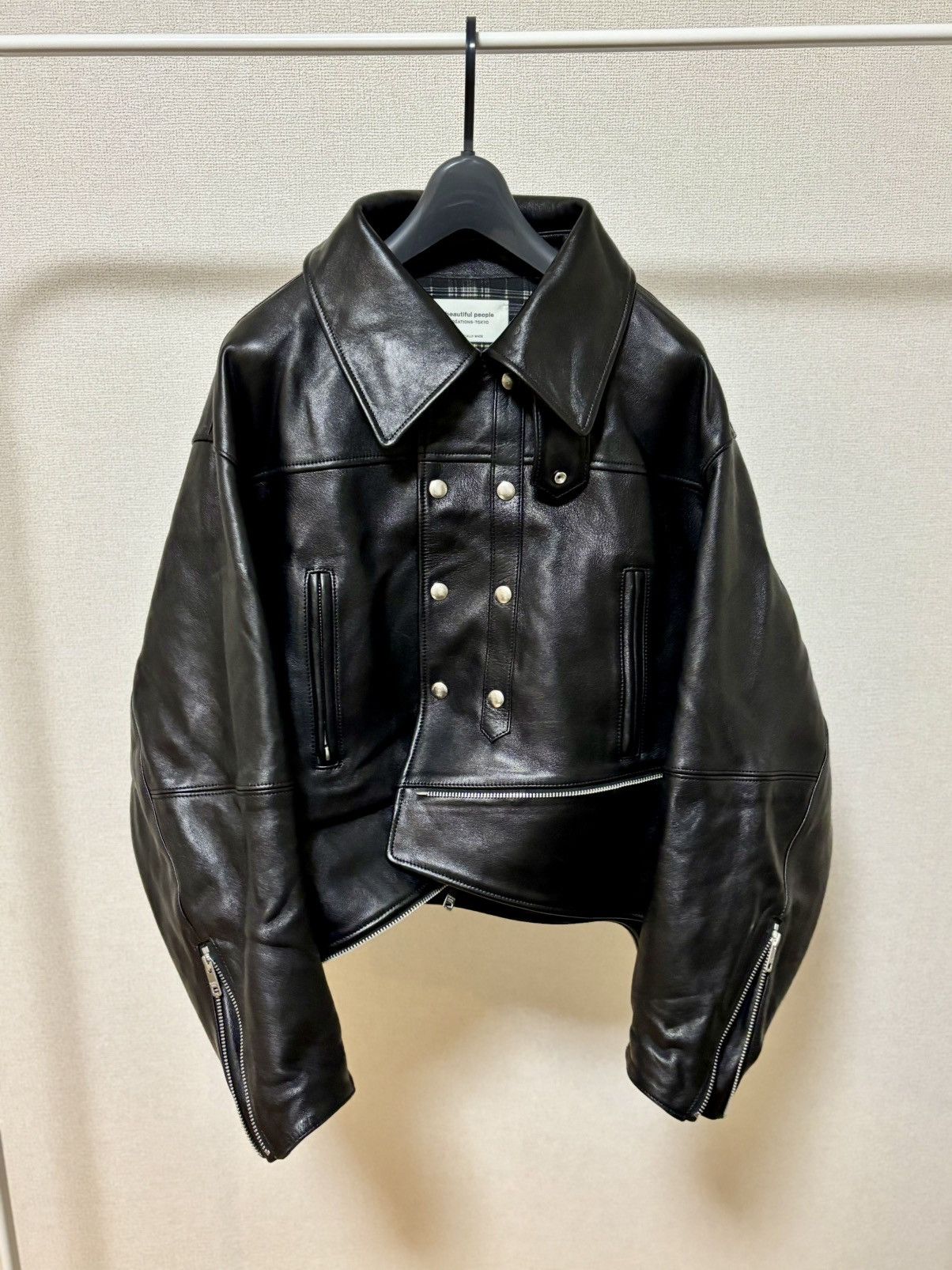 Japanese Brand × beautiful people Double-end leather jacket