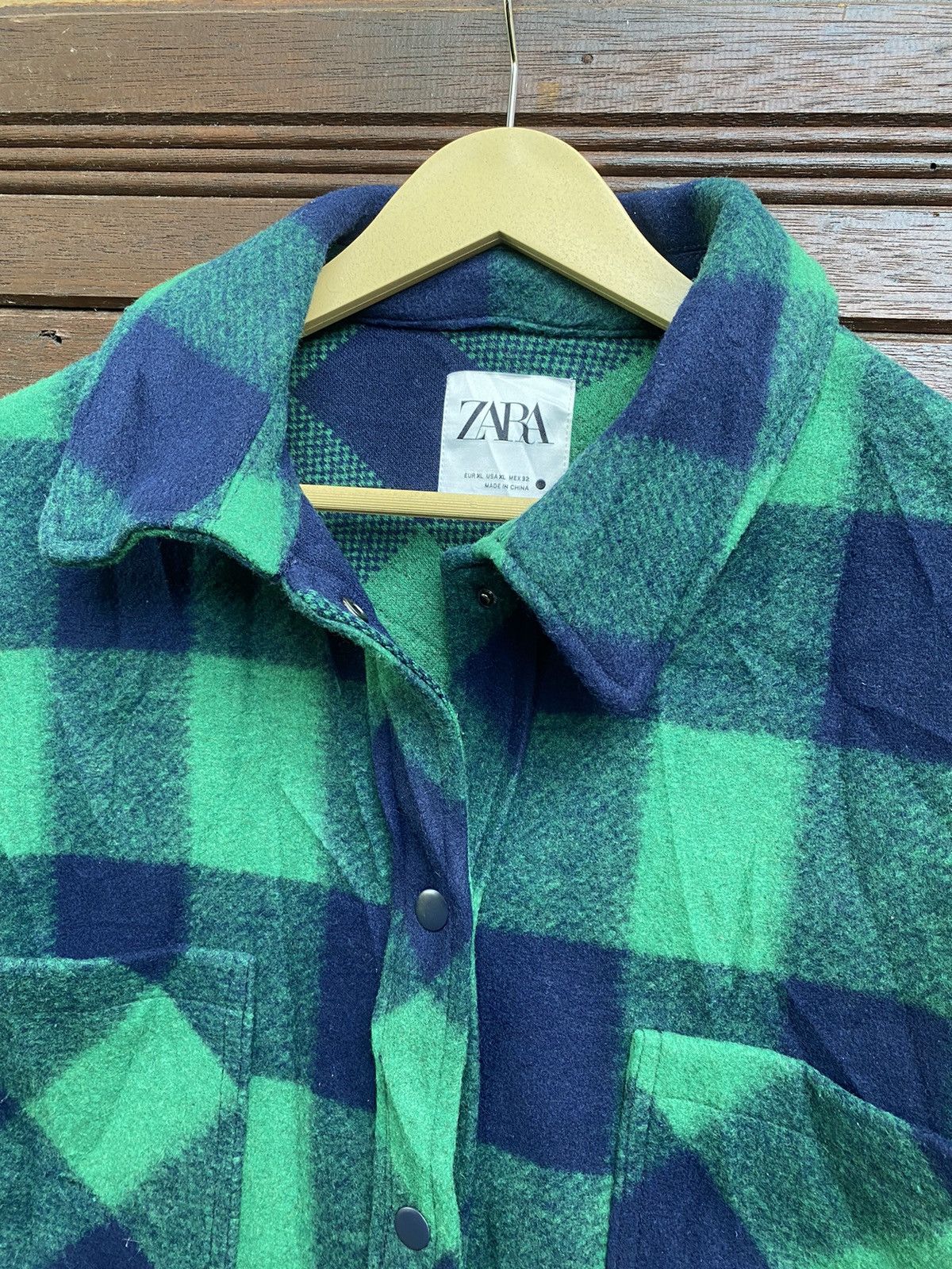 Zara Zara Flannel Checkered Baggy Button Up Size US XL / EU 56 / 4 - 6 Thumbnail