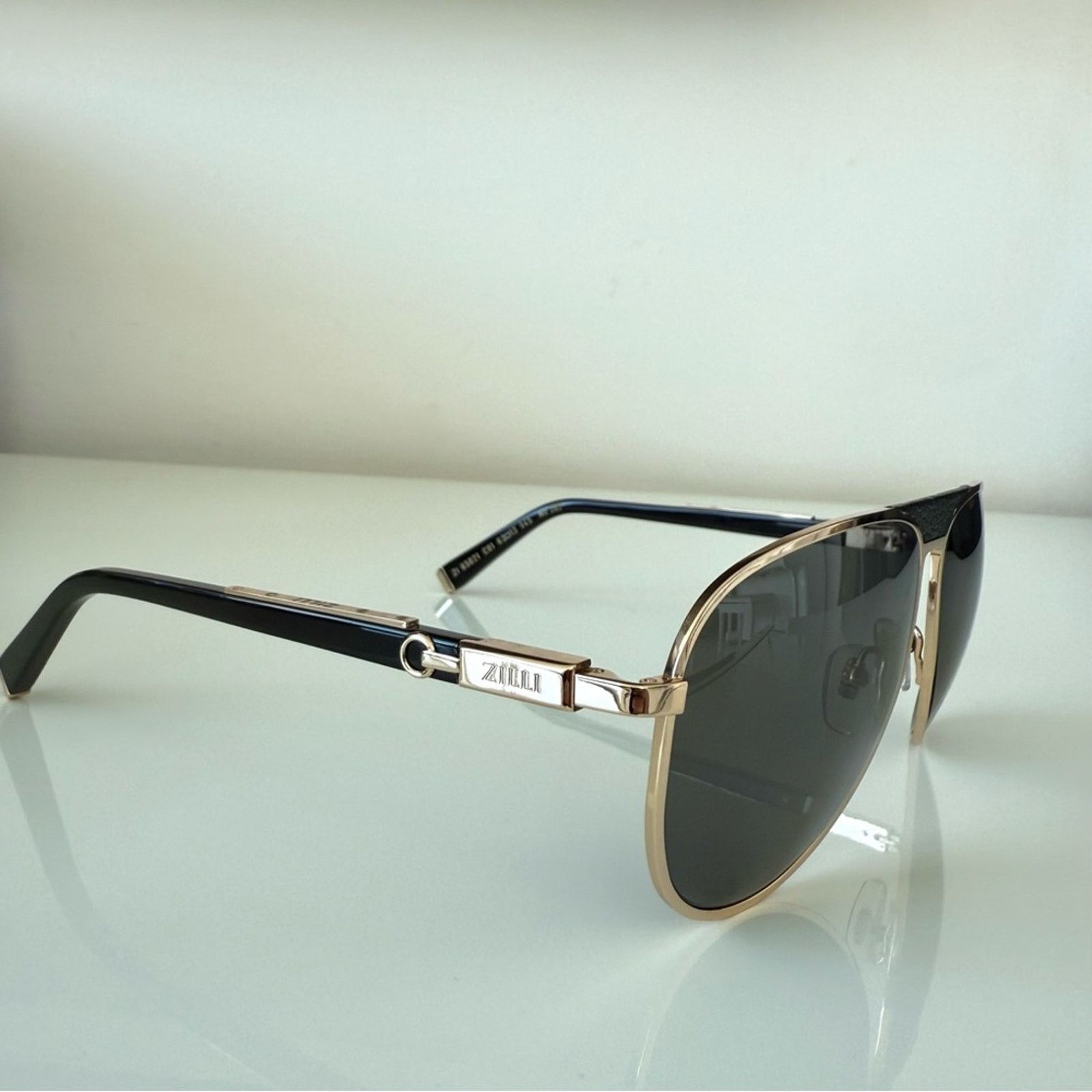 Zilli NEW!!! Zilli aviator men sunglasses Z65021 C01 Retail 890$ Size ONE SIZE - 3 Thumbnail