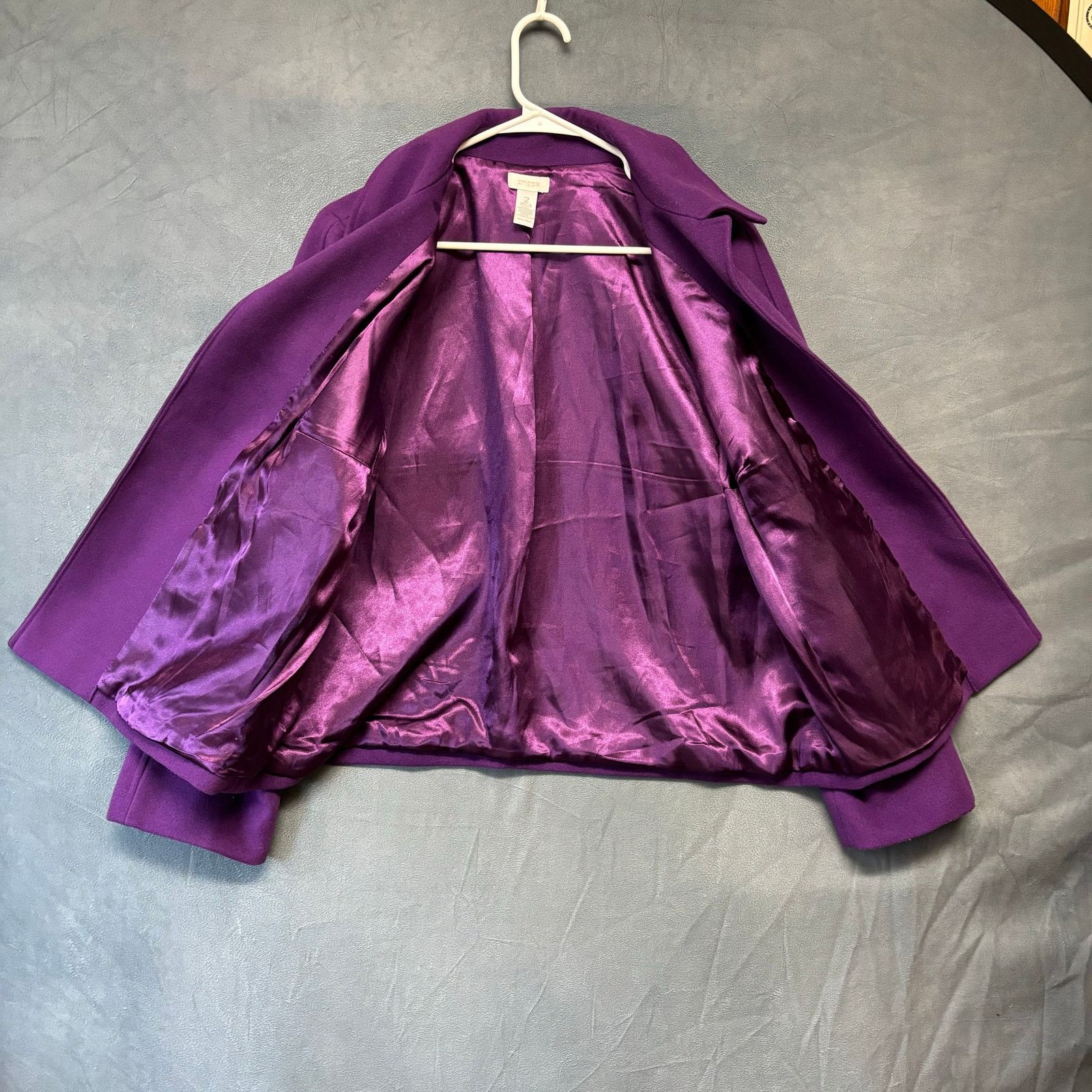 Other Chico's Purple Blazer Size 2 US Small Open Front Preppy Soft Size S / US 4 / IT 40 - 3 Thumbnail