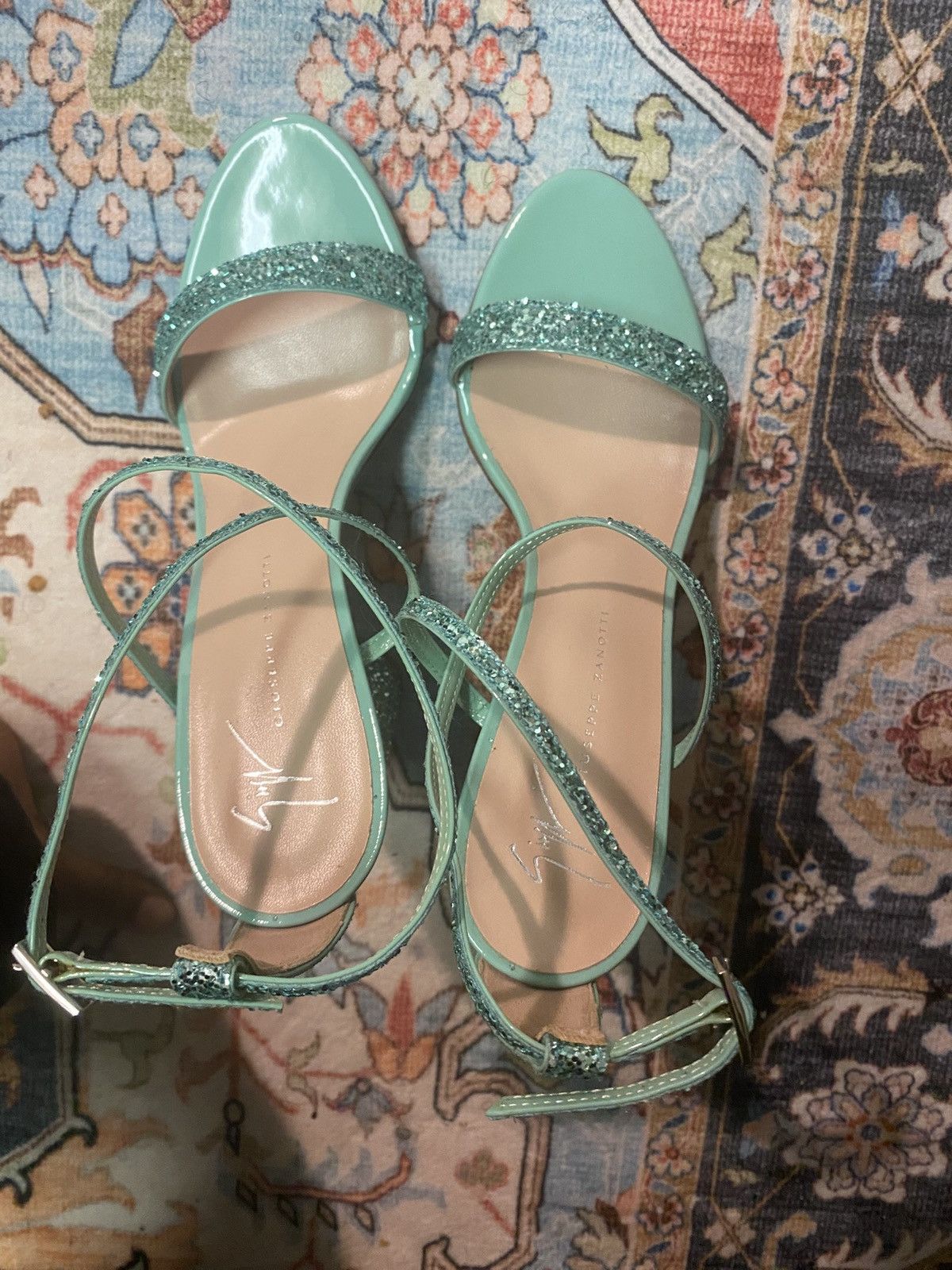 Giuseppe Zanotti Giuseppe Zanotti Green Sparkle High Heels Women’s size 38 Size US 7.5 / IT 37.5 - 5 Thumbnail