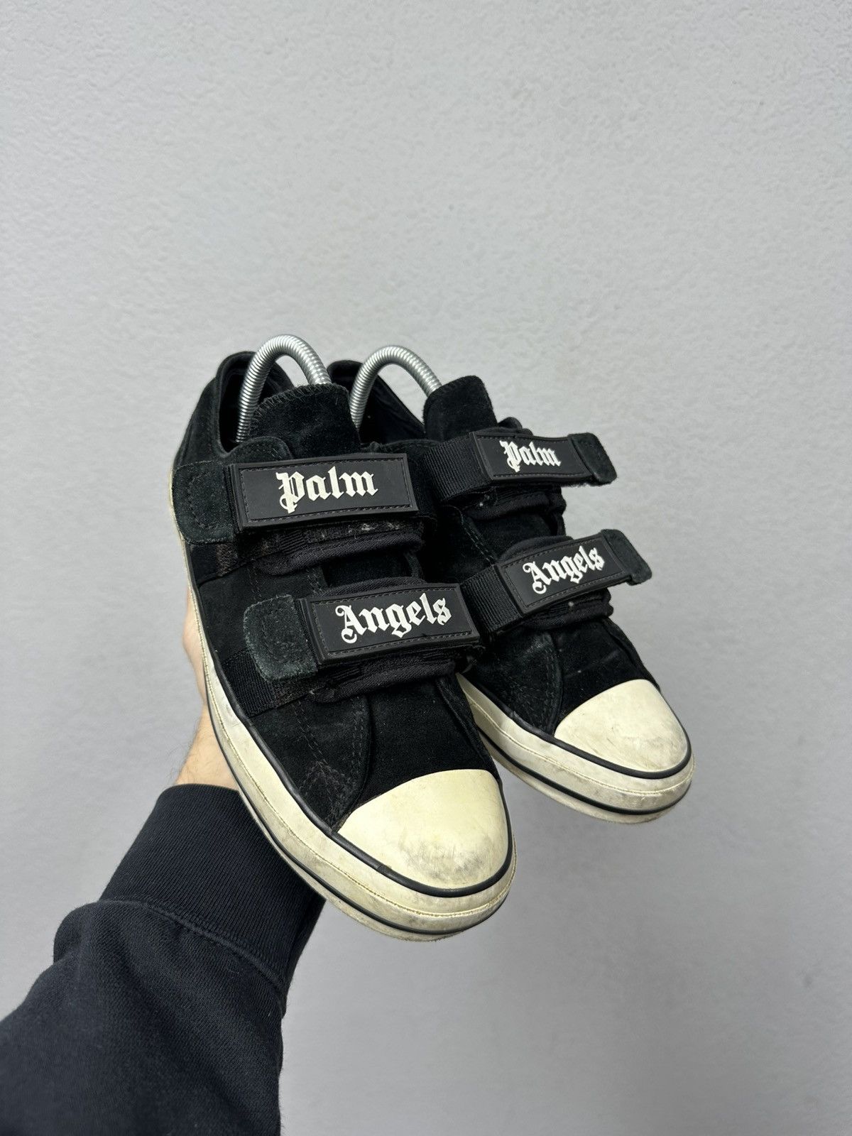 Vintage Palm Angels Vulcanized Low Top Sneakers Big Logo