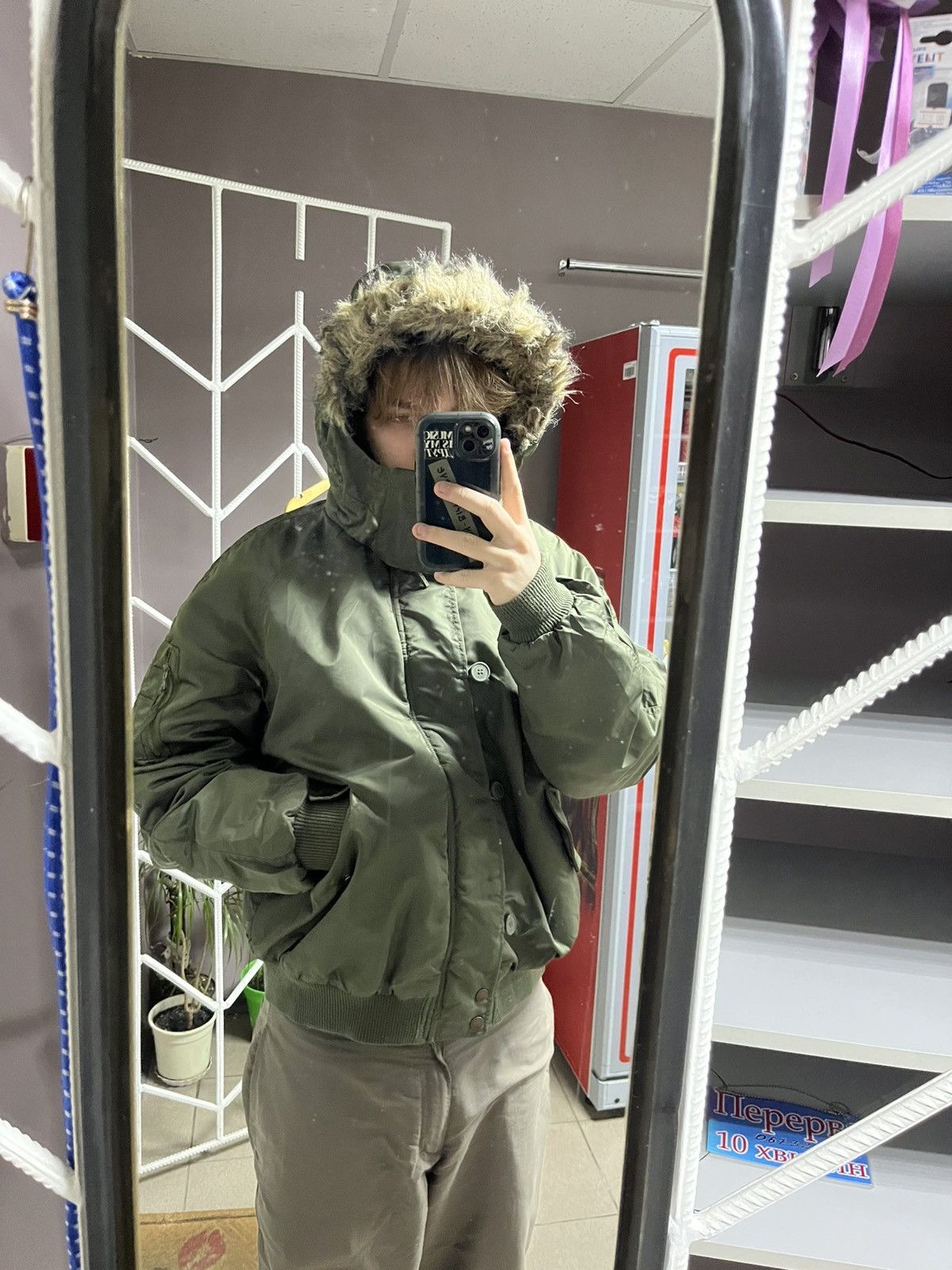 Alpha Industries Vintage Alaska Bomber Jacket Fur Hood Y2K Size US XL / EU 56 / 4 - 10 Thumbnail