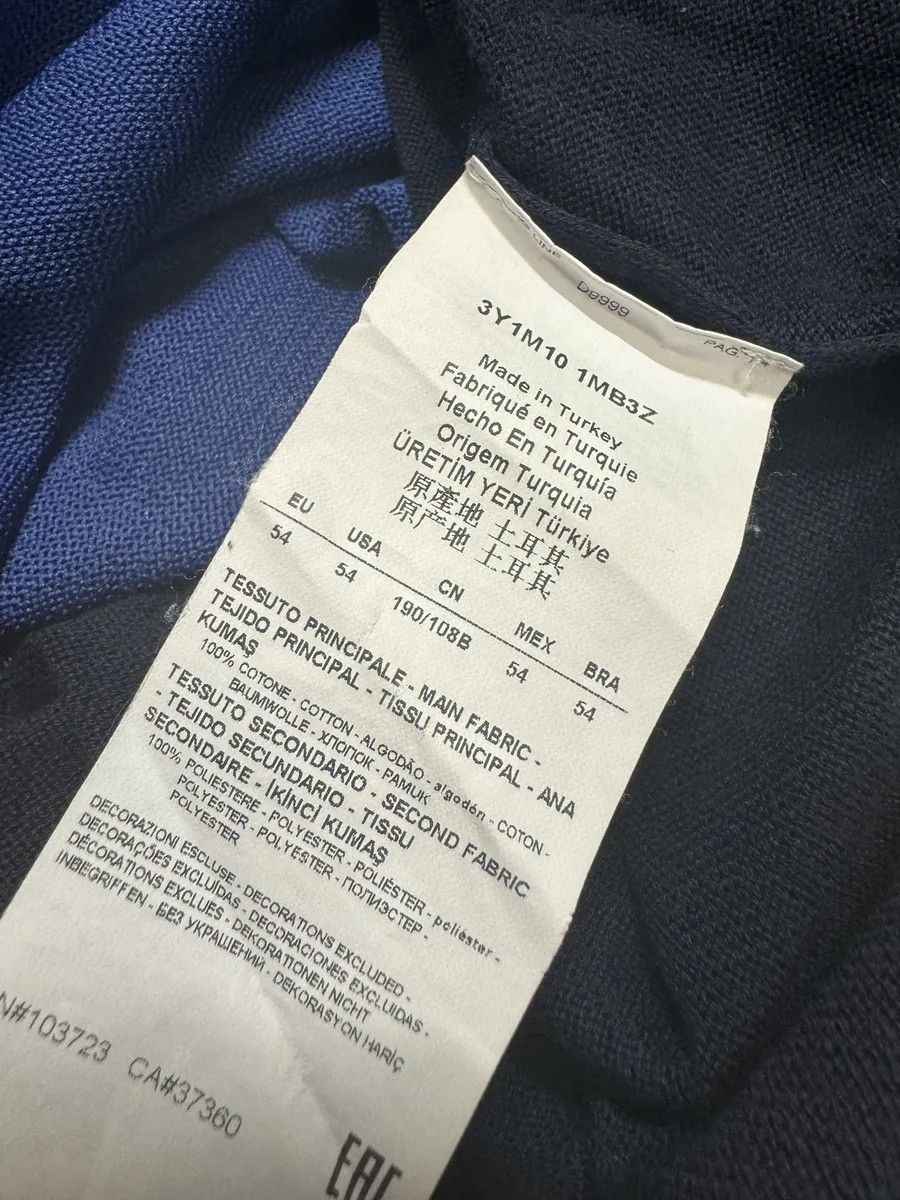 Emporio Armani AW2021 Emporio Armani Blue Structured Sweater Size US L / EU 52-54 / 3 - 8 Thumbnail