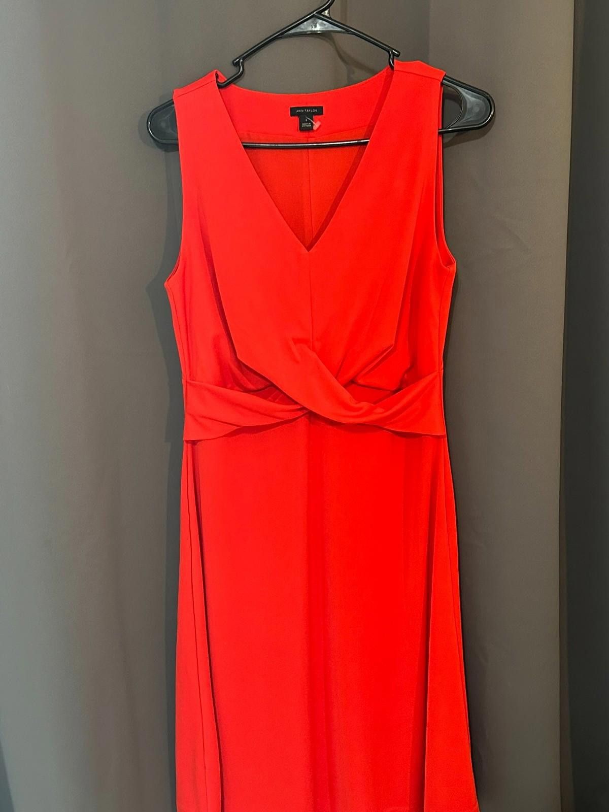 Ann Taylor Ann Taylor Formal Dress | Small | Bold Red Classic Size S / US 4 / IT 40 - 3 Thumbnail