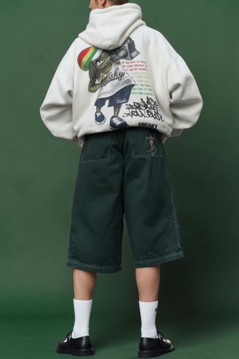 Other Y2k multi pocket jhorts baggy icesky Size US 29 - 1 Thumbnail