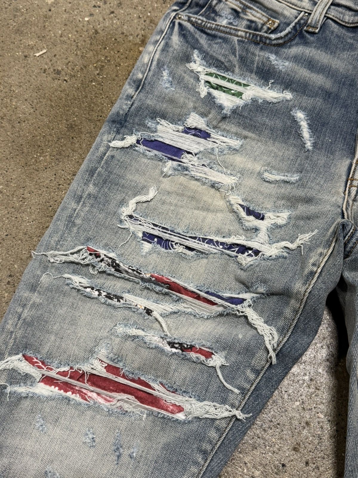 Amiri Amiri Thrasher Rainbow Patch Denim Jeans 1500$ Size US 31 - 3 Thumbnail
