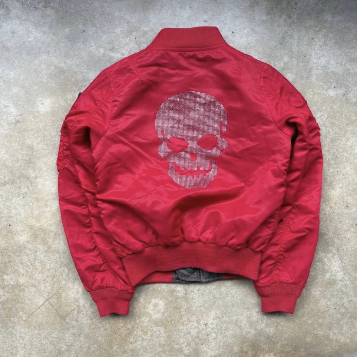 True Religion True Religion Alpha Bomber Jacket – Skull Back Patch – S Size S / US 4 / IT 40 - 2 Thumbnail