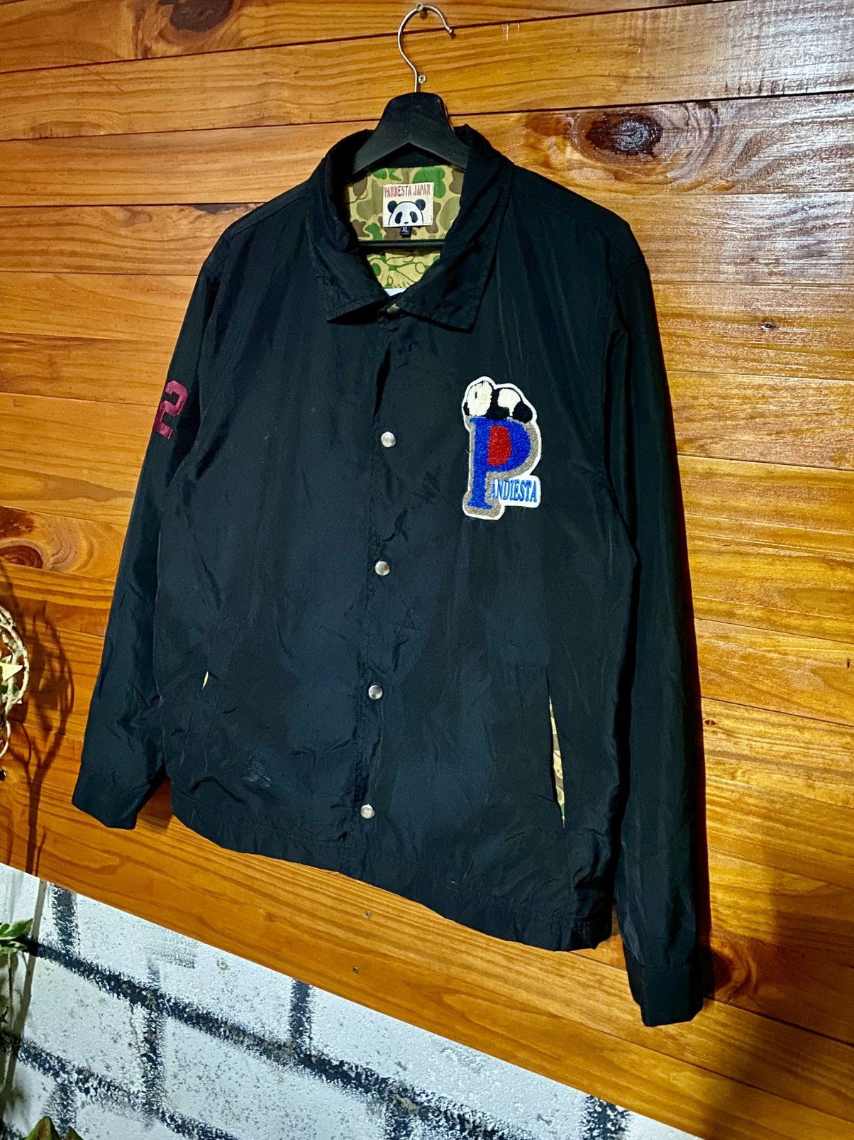 Japanese Brand Pandista Japan Black Coaches Jacket XL – Panda Logo Size US L / EU 52-54 / 3 - 4 Thumbnail
