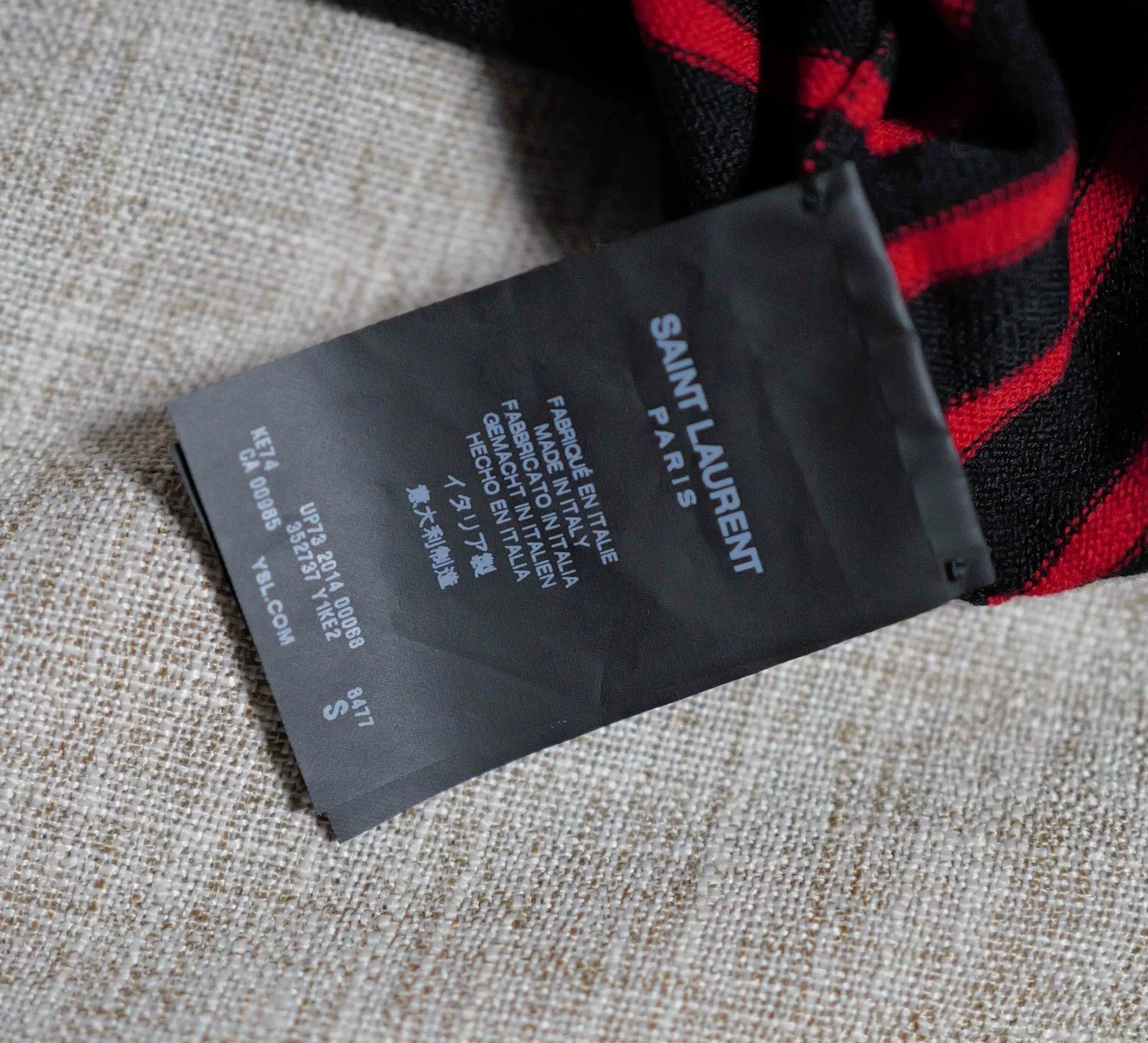Saint Laurent Paris saint laurent black red striped wool sweater. Size US S / EU 44-46 / 1 - 4 Thumbnail