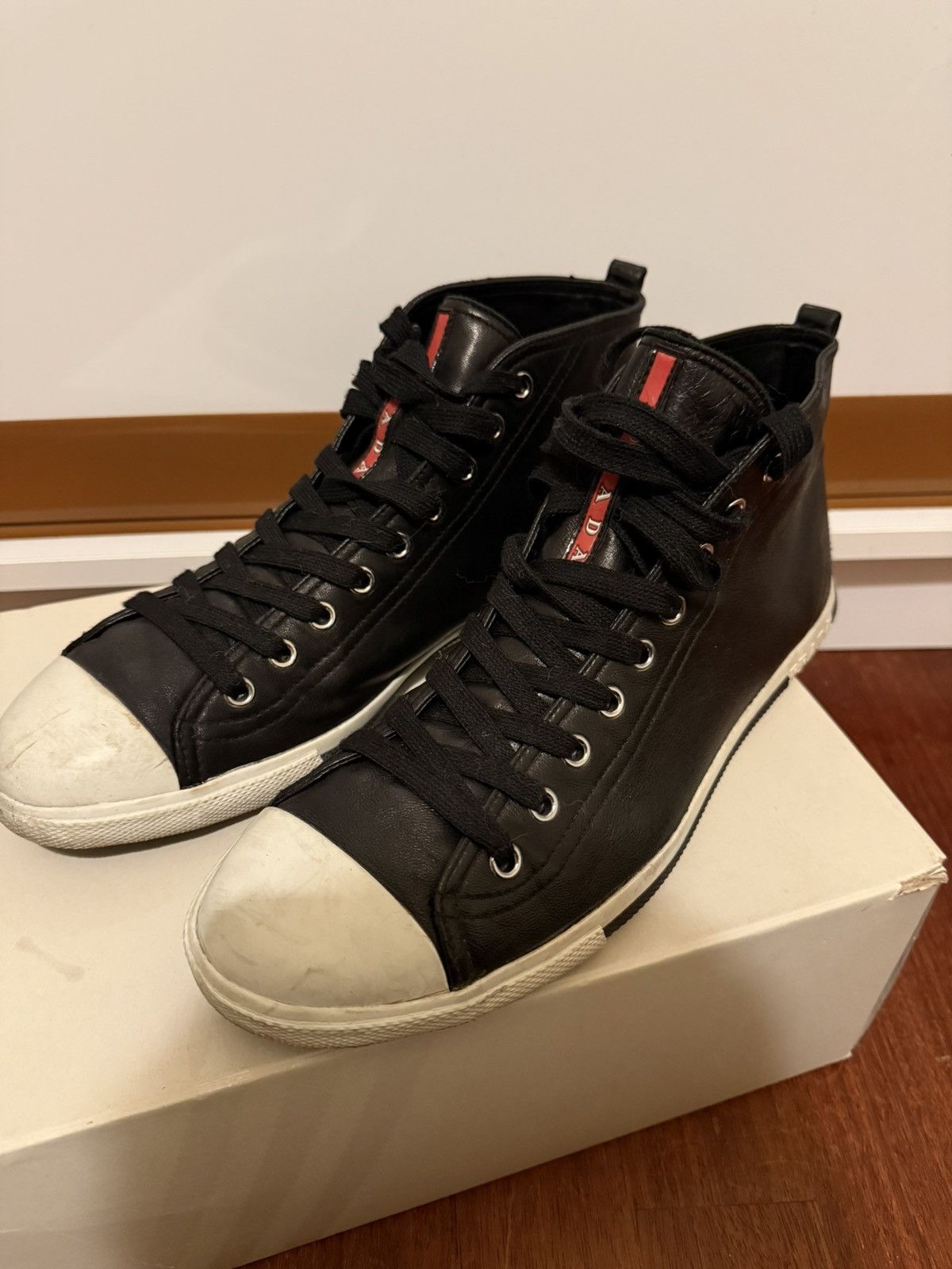 Prada Prada high top sneakers Size US 9.5 / EU 42-43 - 1 Thumbnail