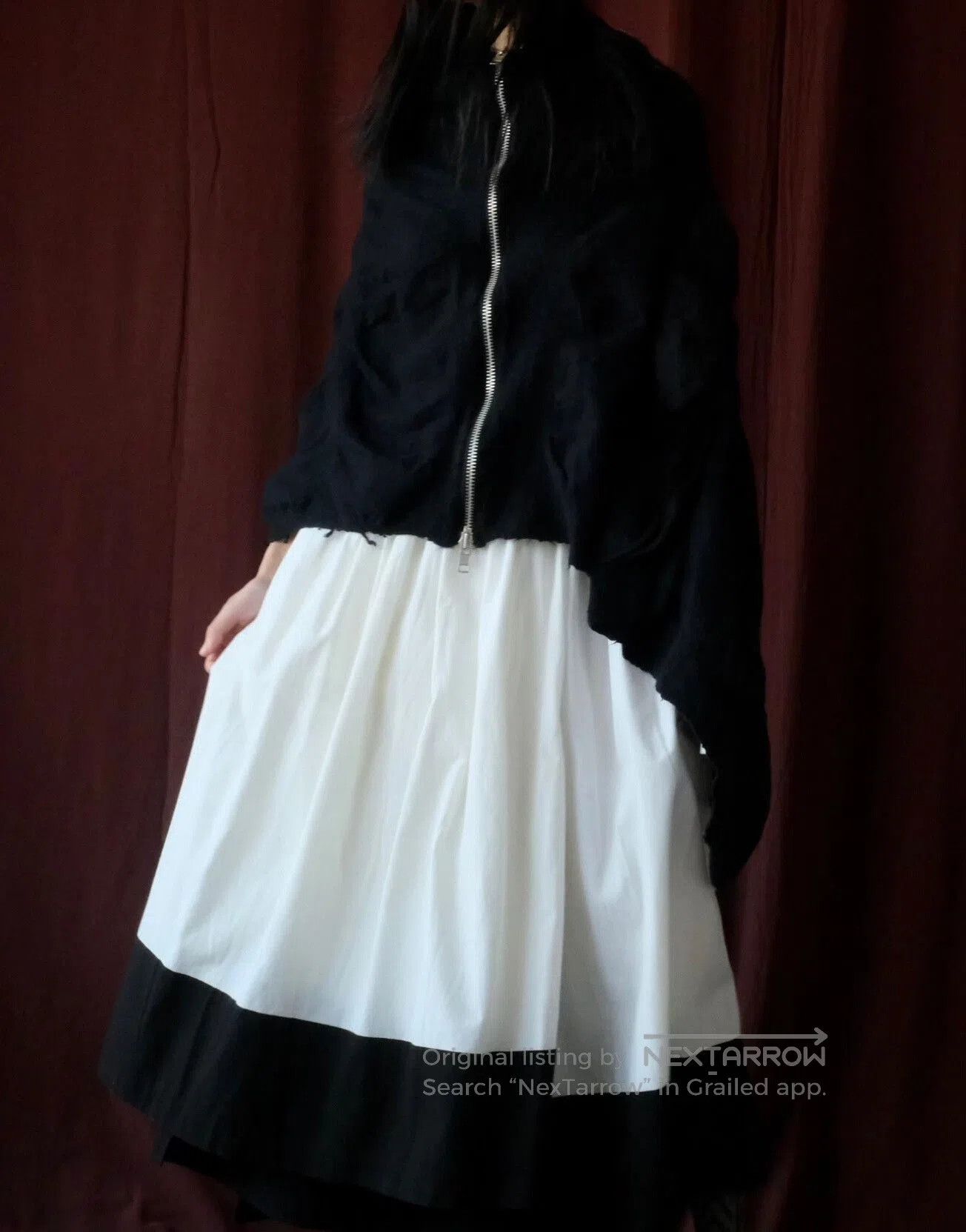 Tricot Comme des Garcons CDGtricot Asymmetric Wool Zip Cape. Size M / US 6-8 / IT 42-44 - 2 Thumbnail