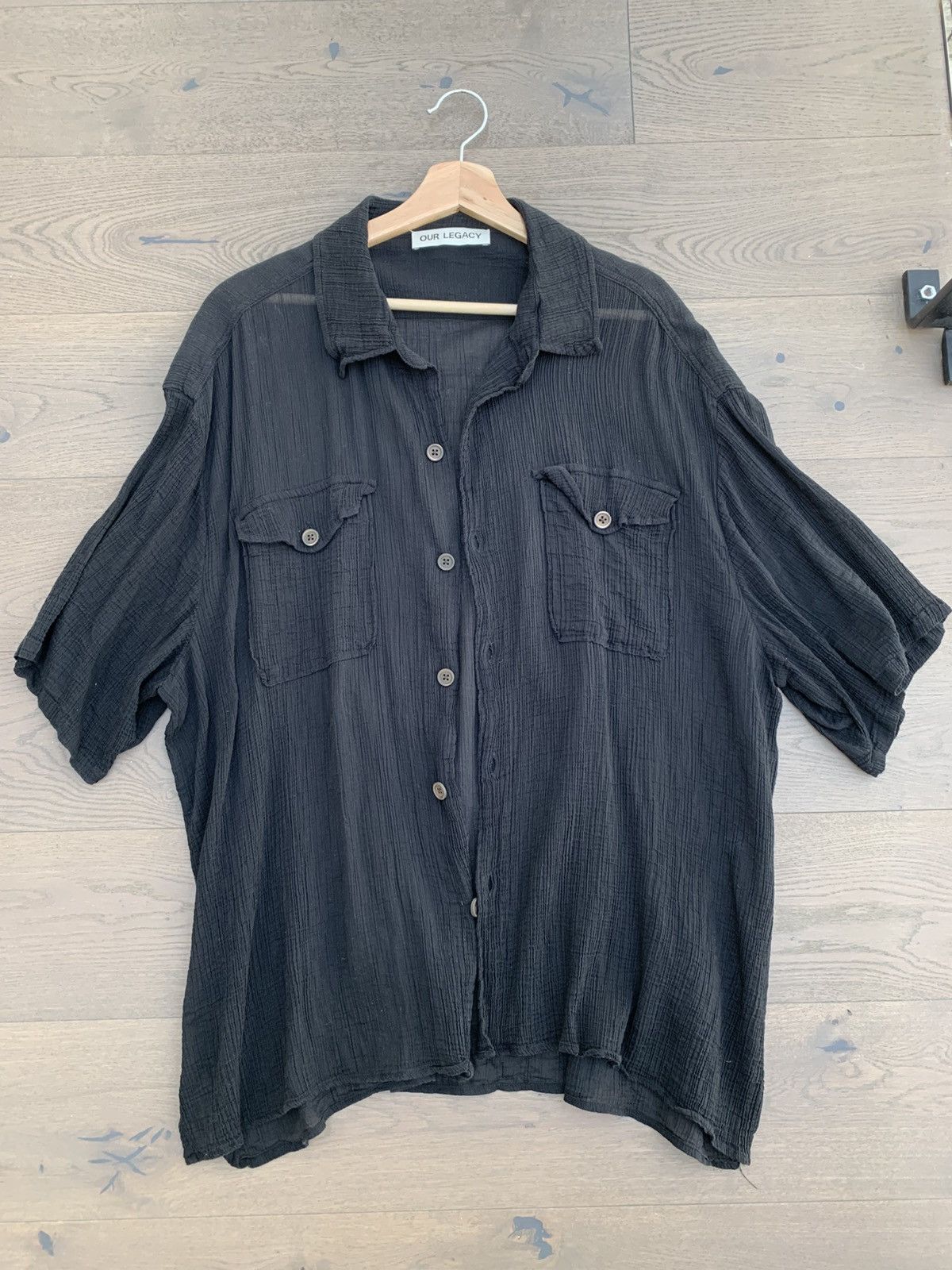 Our Legacy Our Legacy Rayon Plait Military Base Shortsleeve Shirt 