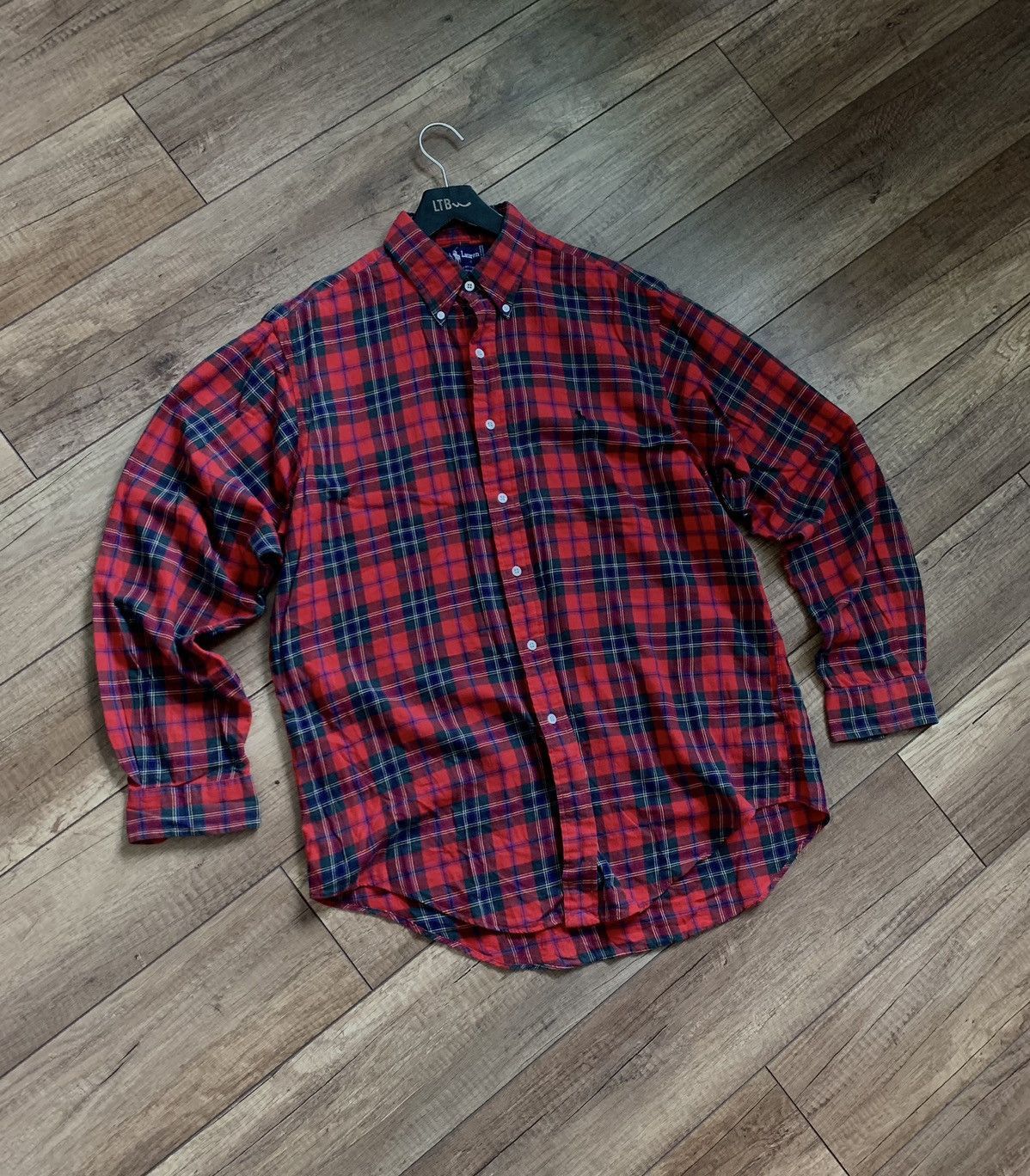Polo Ralph Lauren Vintage Ralph Lauren Red Flannel Checkered Shirt Size US L / EU 52-54 / 3 - 1 Thumbnail